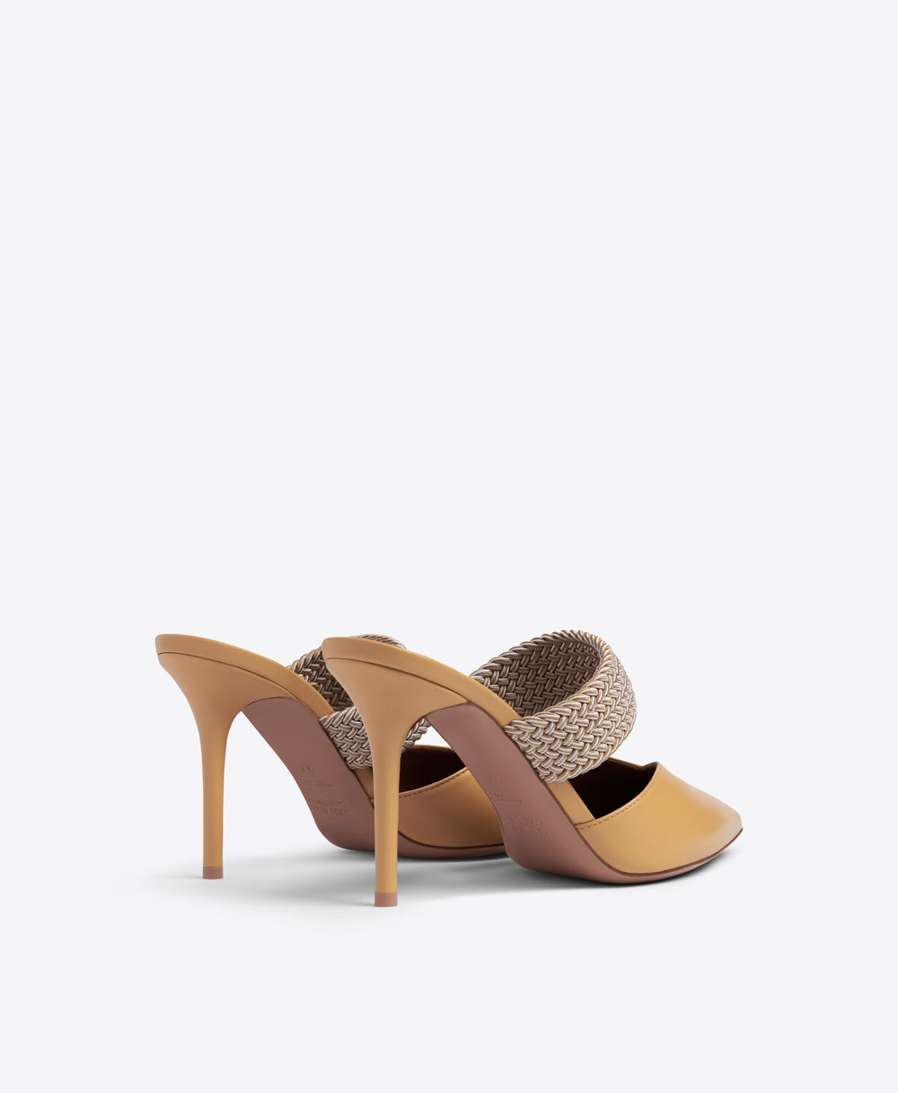 Malone Souliers Maisie 85mm Sepia Leather Heeled Mules