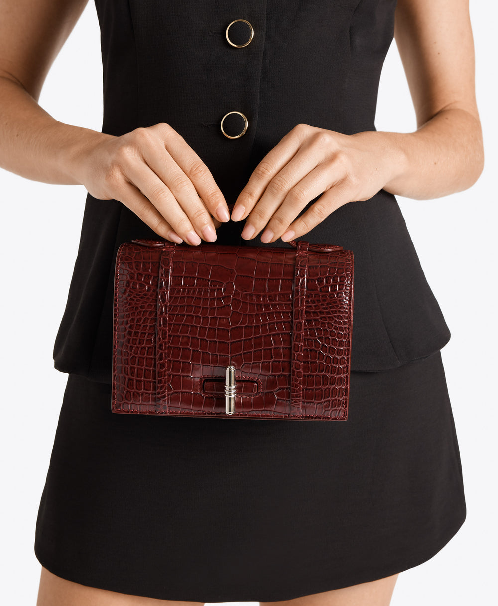 May Red Leather Small Handbag Malone Souliers