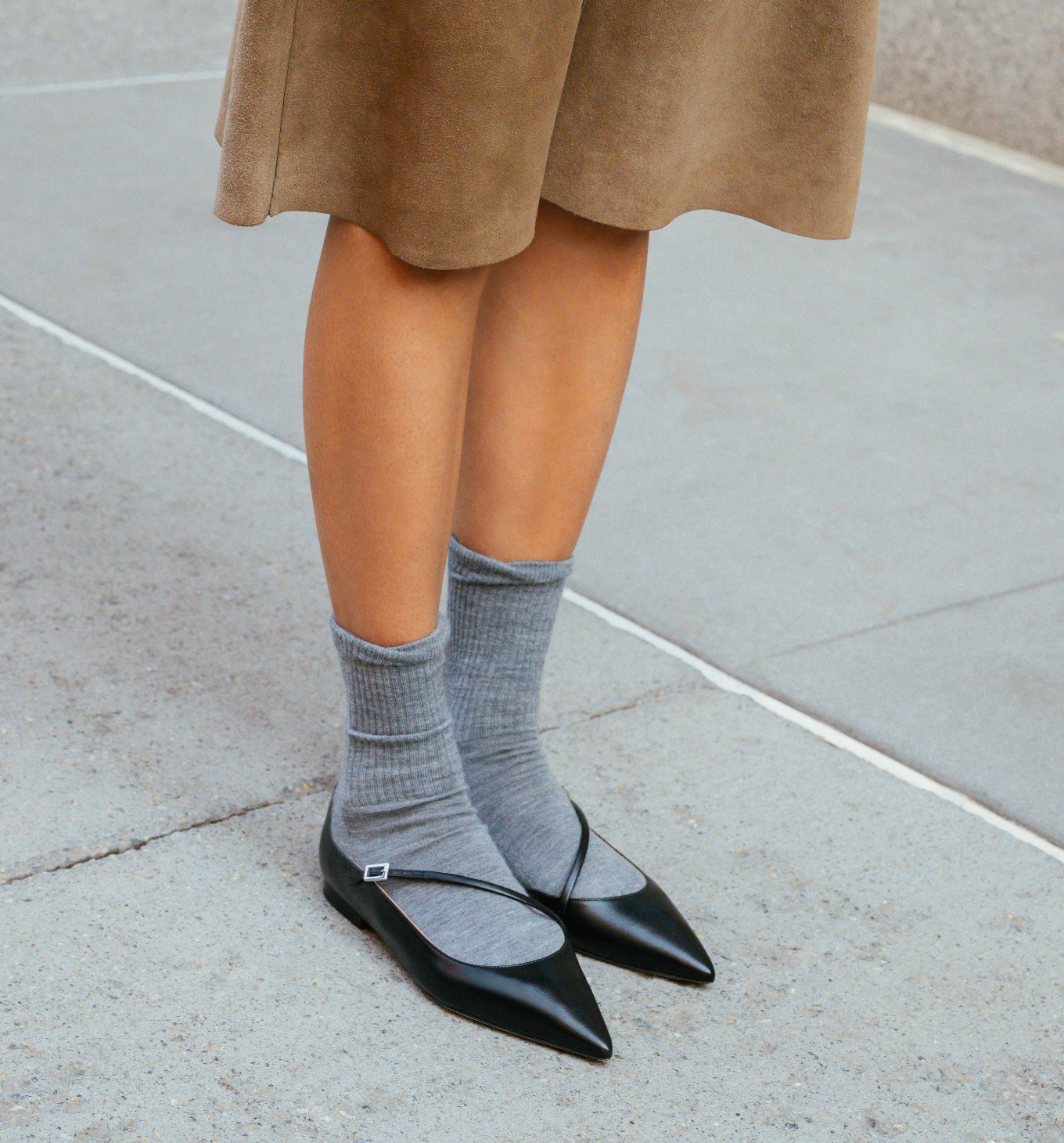 Women's Black Leather Flat Pumps Malone Souliers