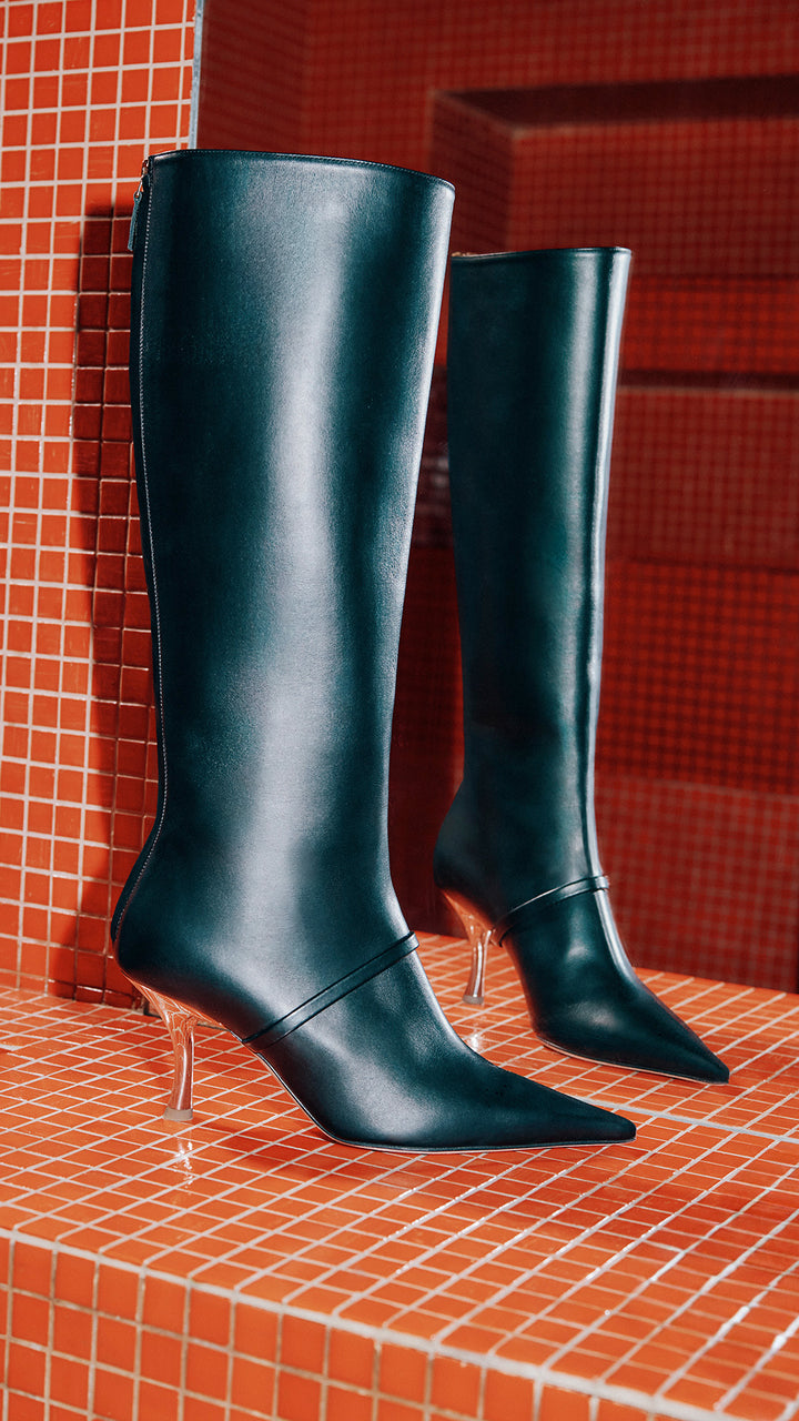 Women's Designer Leather Knee High Tall Boots for AW23 | Malone Souliers