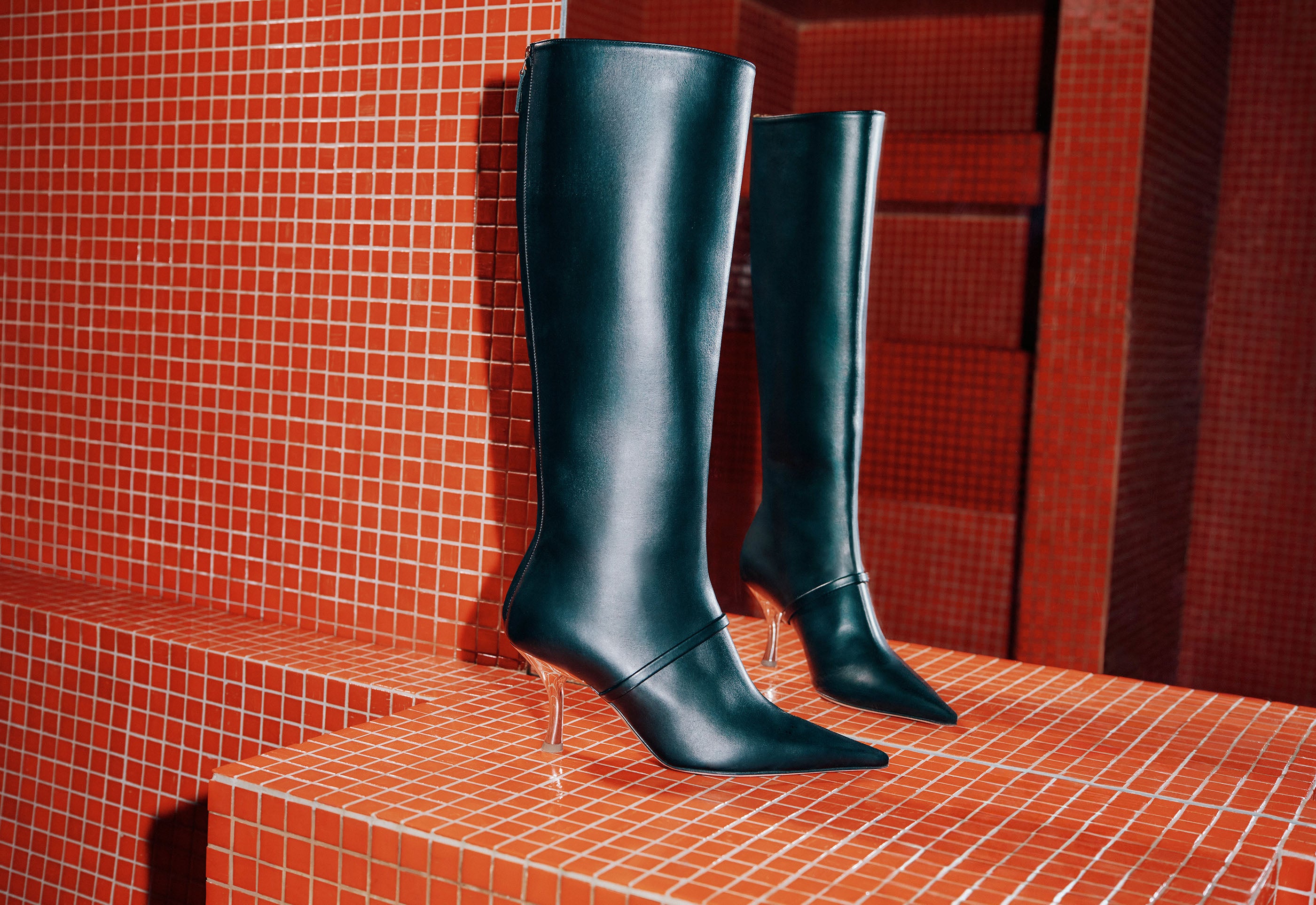 Women's Designer Leather Knee High Tall Boots for AW23 | Malone Souliers