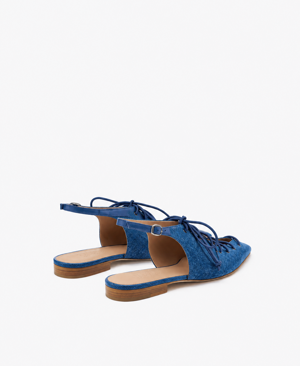 Alia Denim Flat Slingbacks