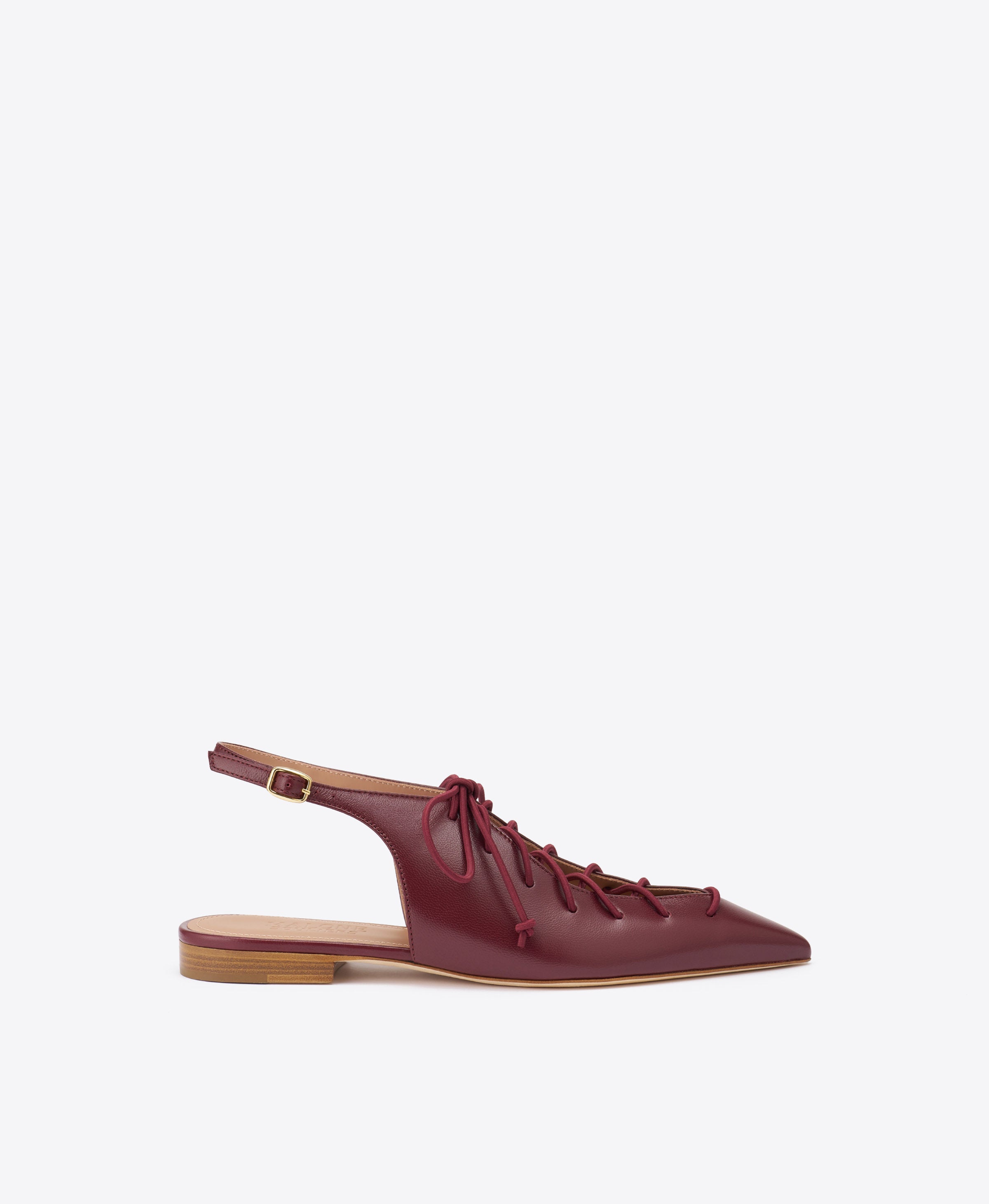 Alia Leather Flat Slingbacks