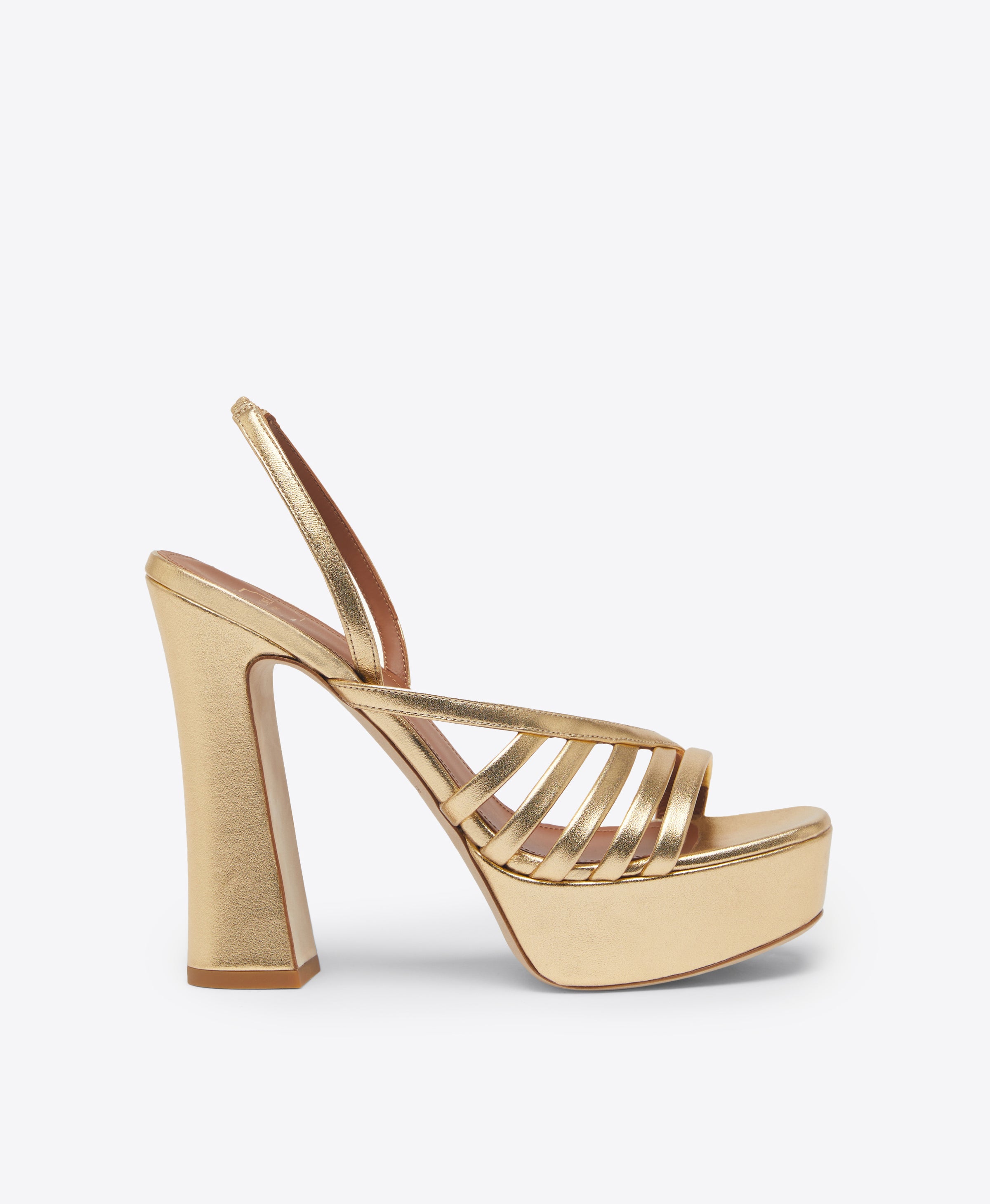 gold high heel platform sandals