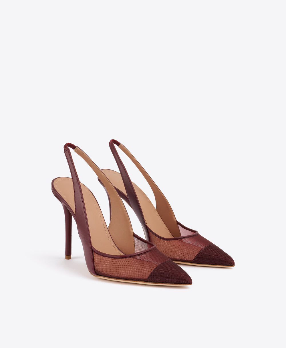 Arc 100 Burgundy Leather Slingbacks