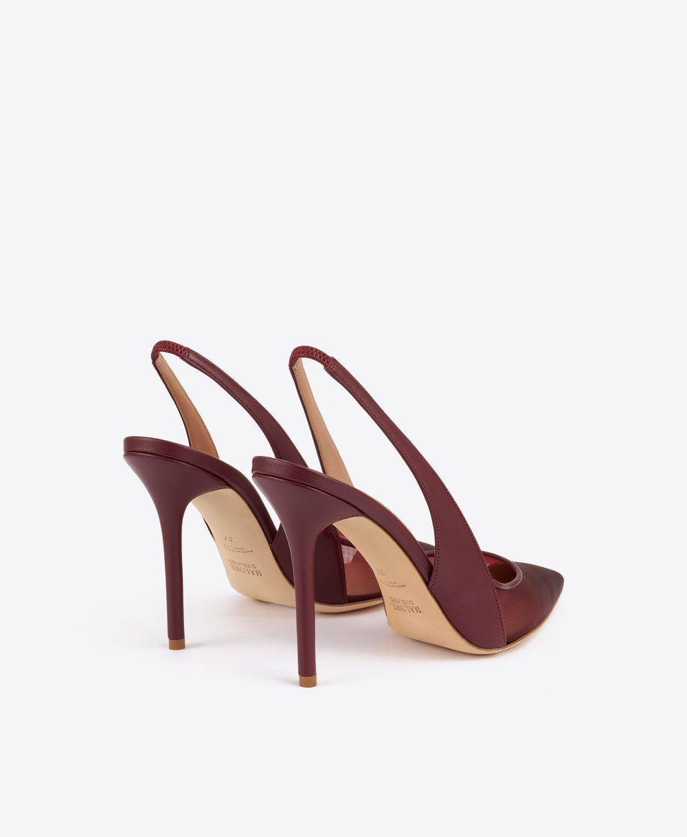 Arc 100 Burgundy Leather Slingbacks