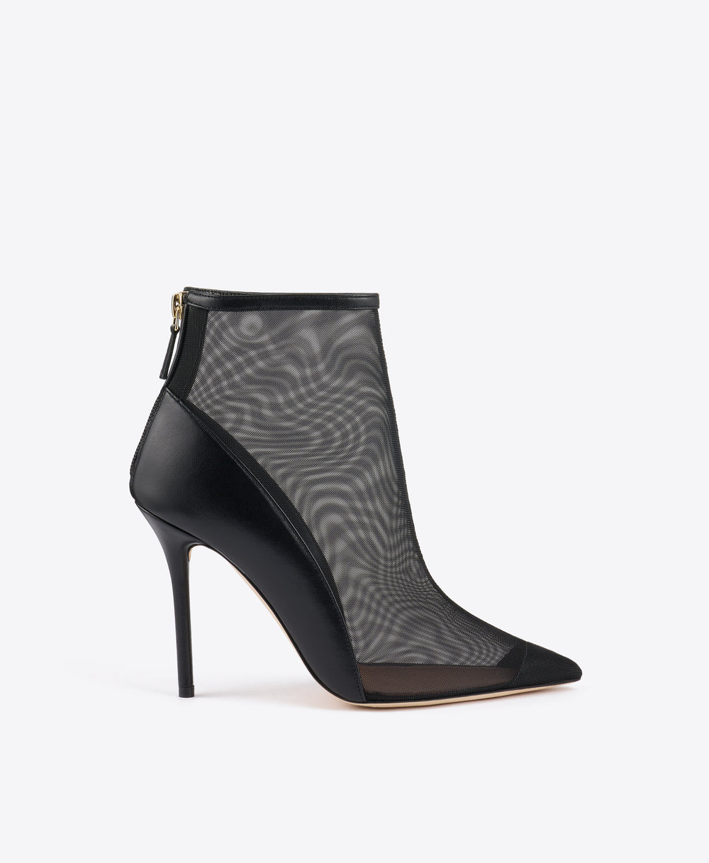Arc 100 Black Mesh Ankle Boots