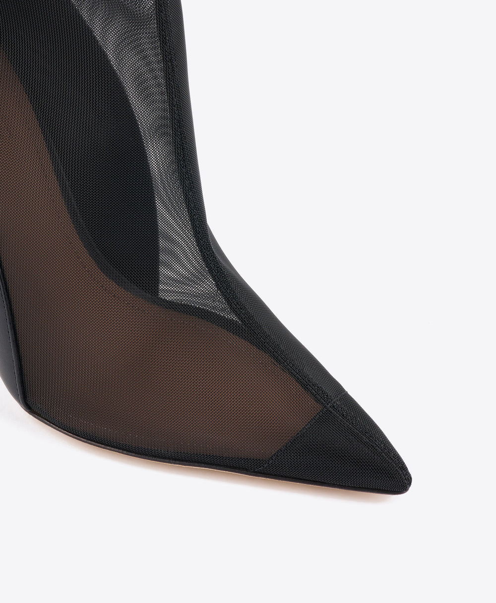 Arc 100 Black Mesh Ankle Boots