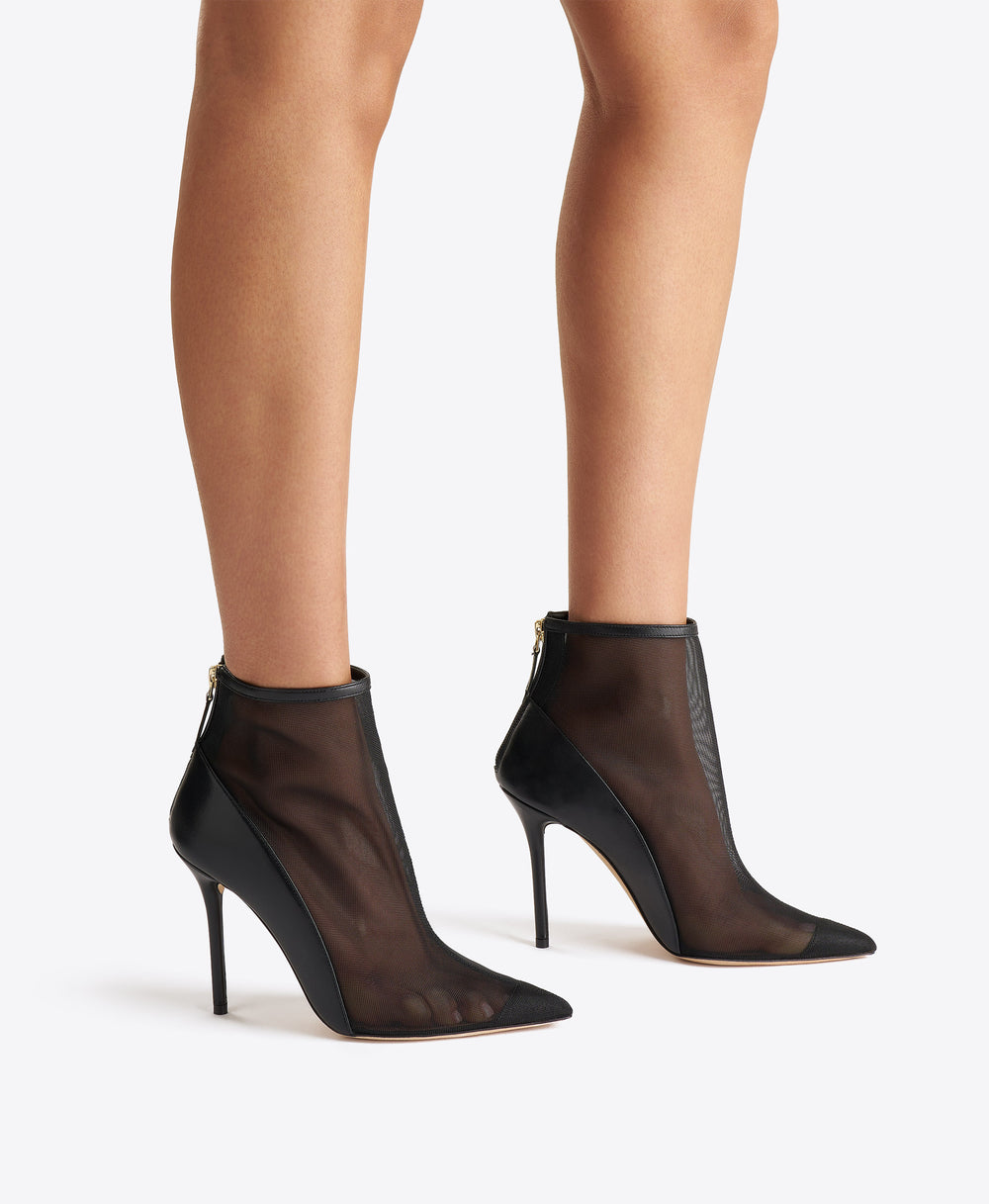 Arc 100 Black Mesh Ankle Boots