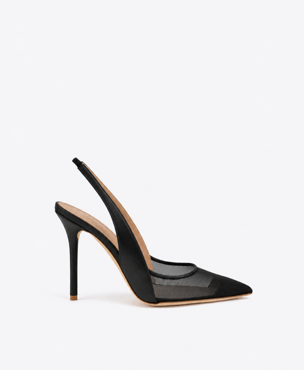 Arc 100 Black Leather Slingbacks Malone Souliers
