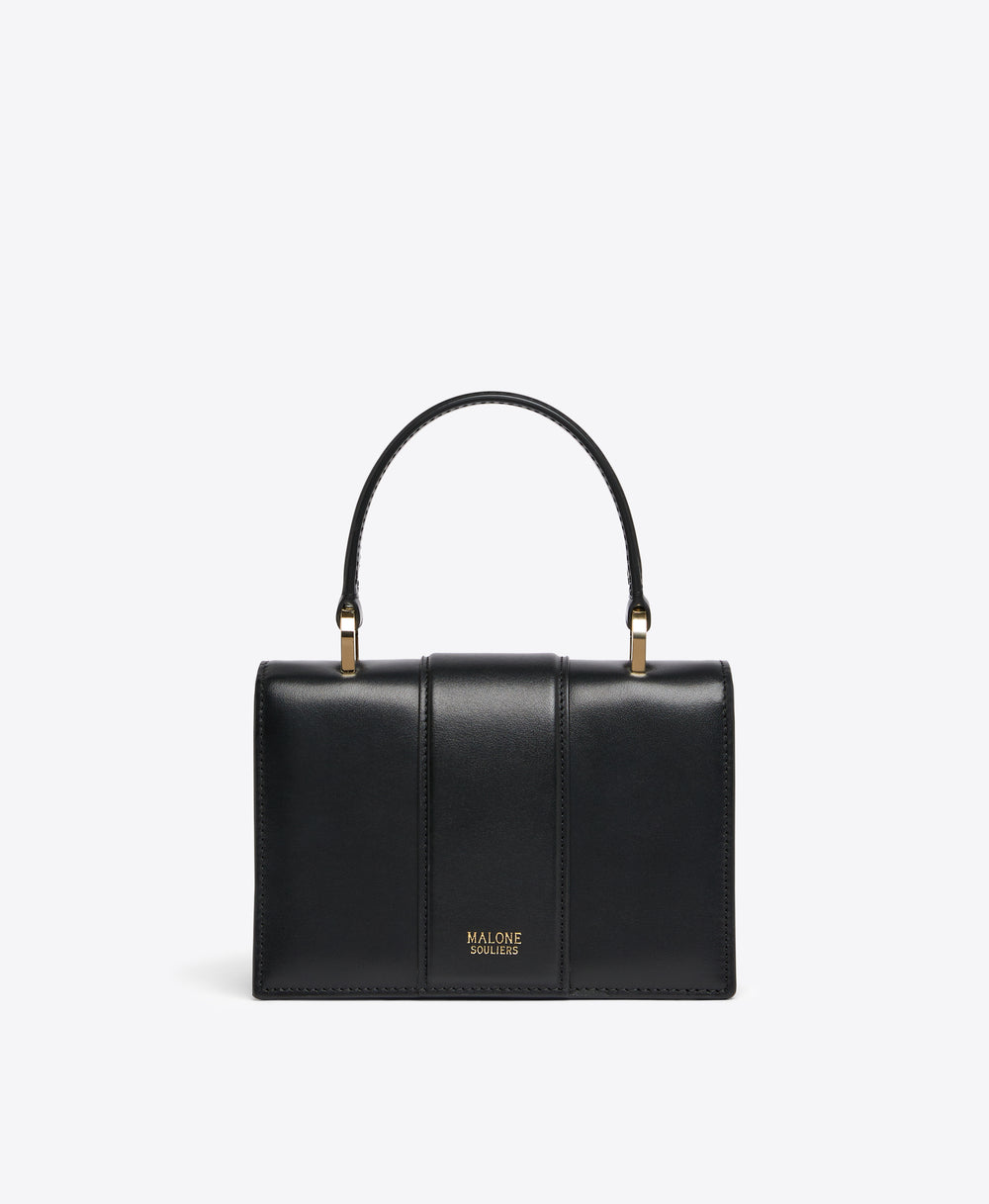 Women's Audrey Black Leather Mini Square Handbag Malone Souliers