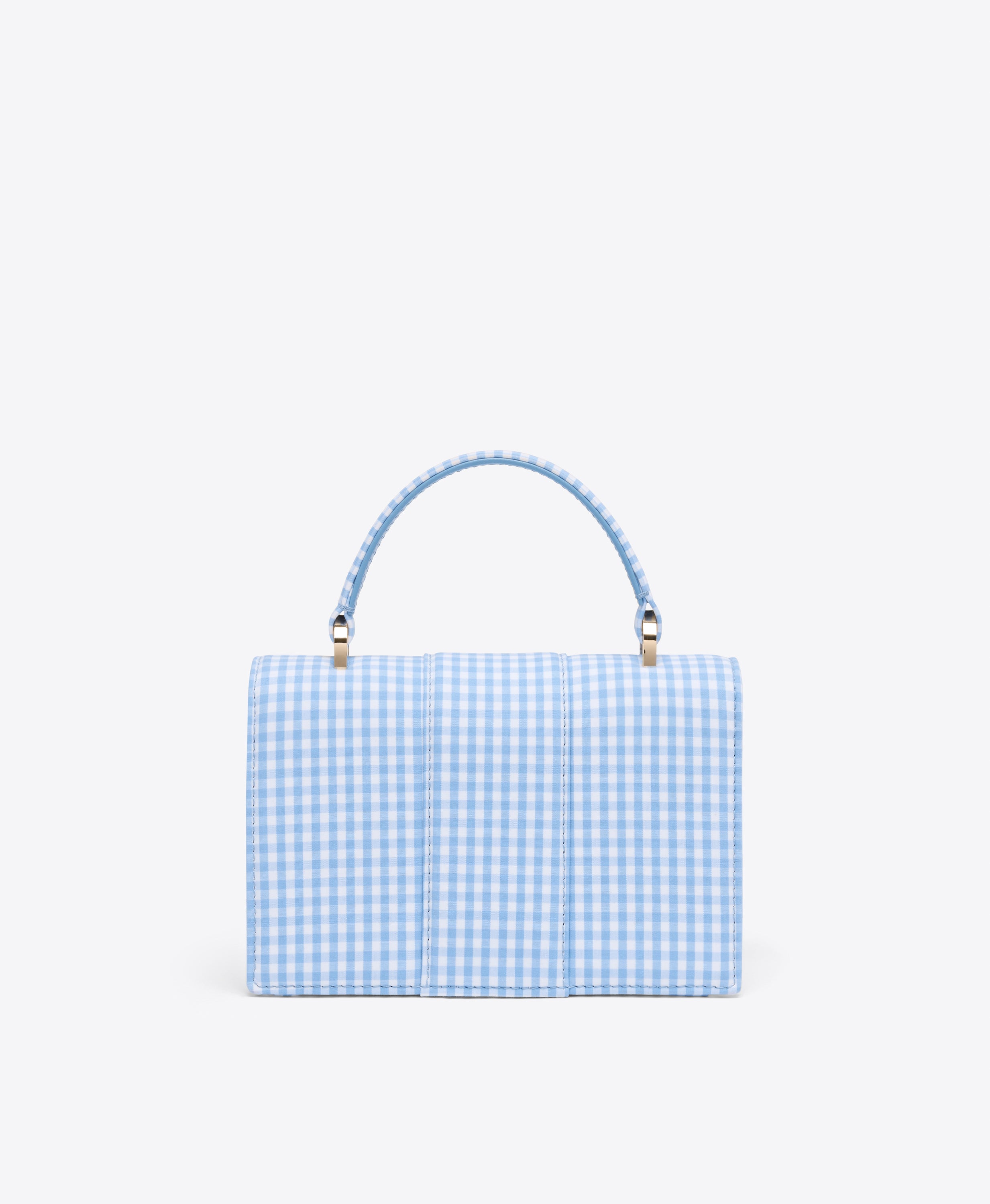 ハンドバッグ \"Malone Souliers Mini Cotton Gingham Audrey Top-Handle Bag\" Malone Souliers Mini Cotton Gingham Audrey Top-Handle Bag