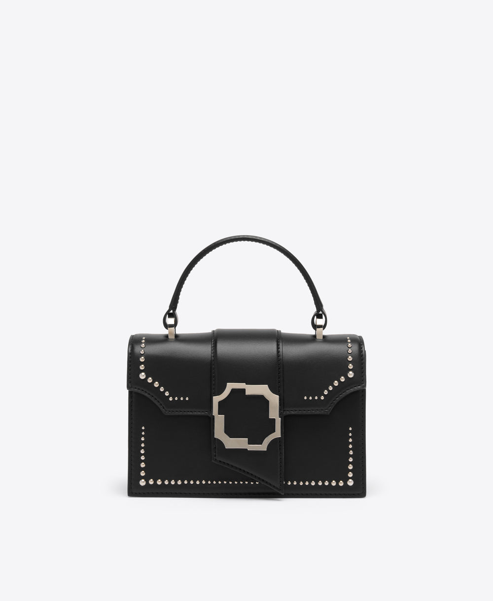 Exclusive Audrey Black Studded Mini Handbag Malone Souliers