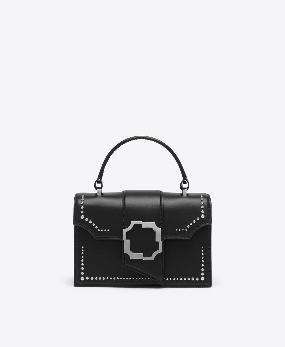 Exclusive Audrey Black Studded Mini Handbag Malone Souliers