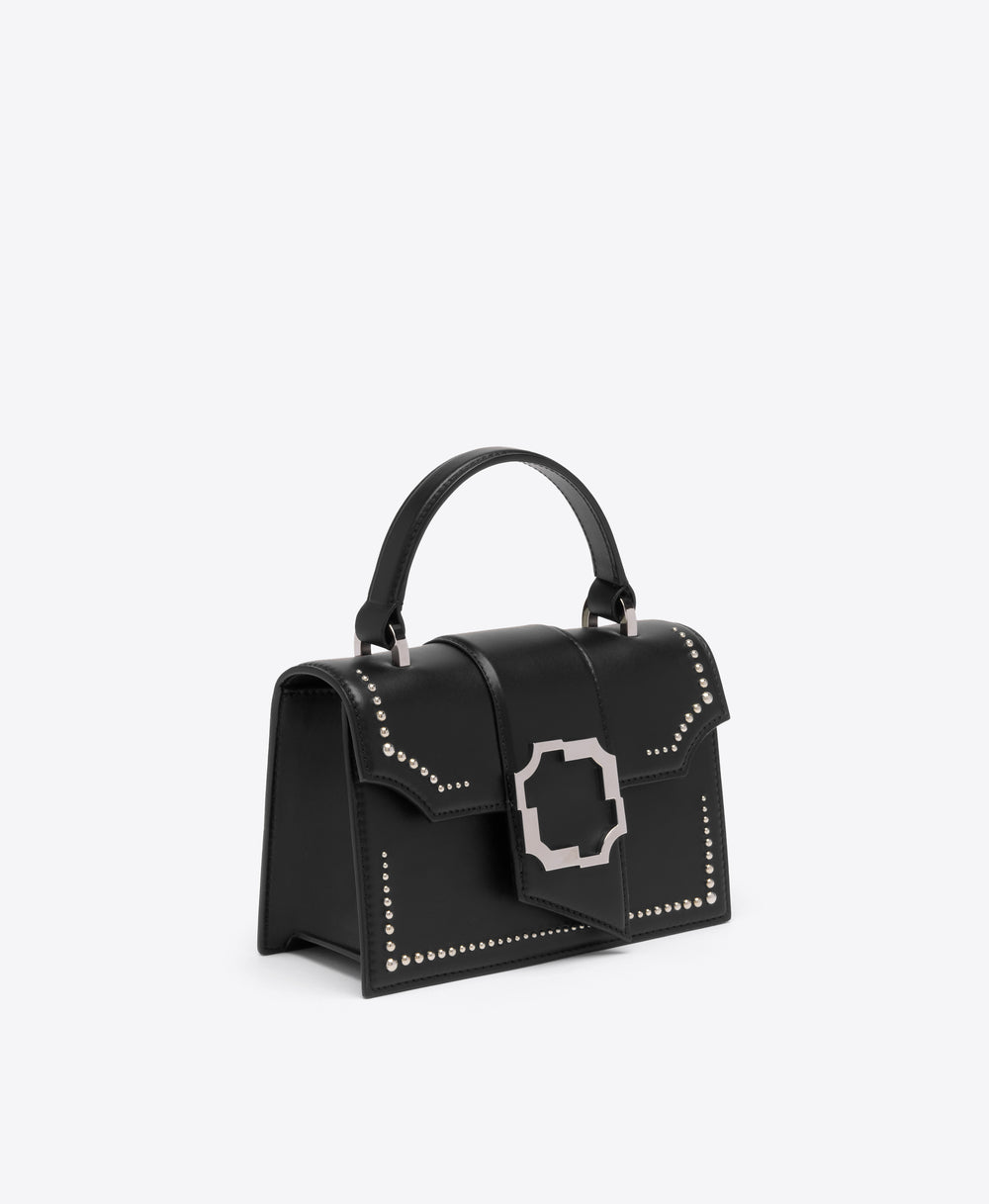 Exclusive Audrey Black Studded Mini Handbag Malone Souliers