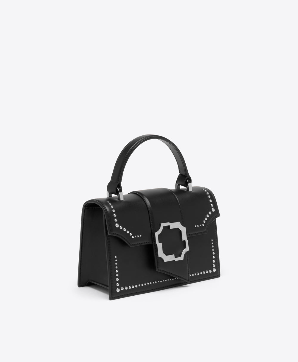 Exclusive Audrey Black Studded Mini Handbag Malone Souliers