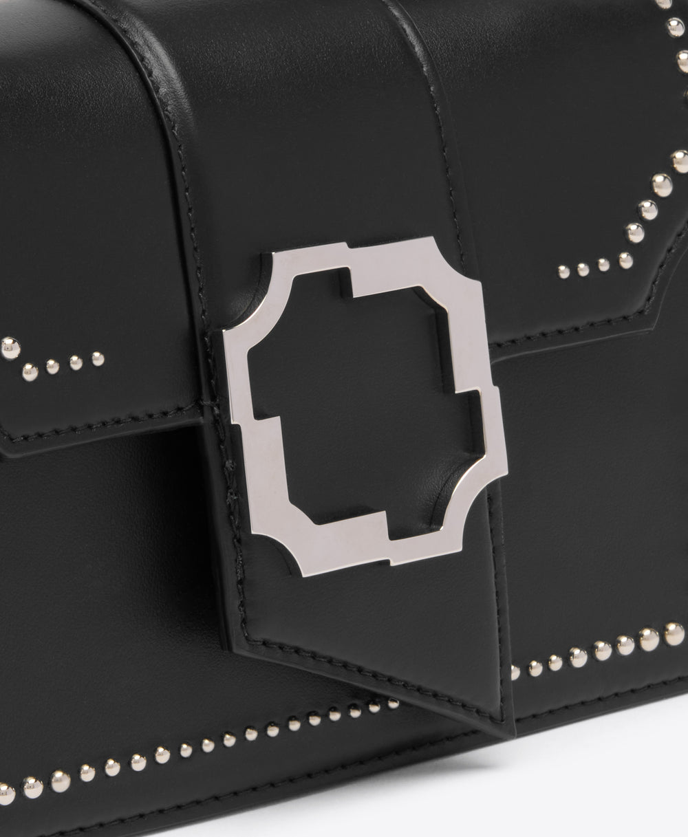 Exclusive Audrey Black Studded Mini Handbag Malone Souliers