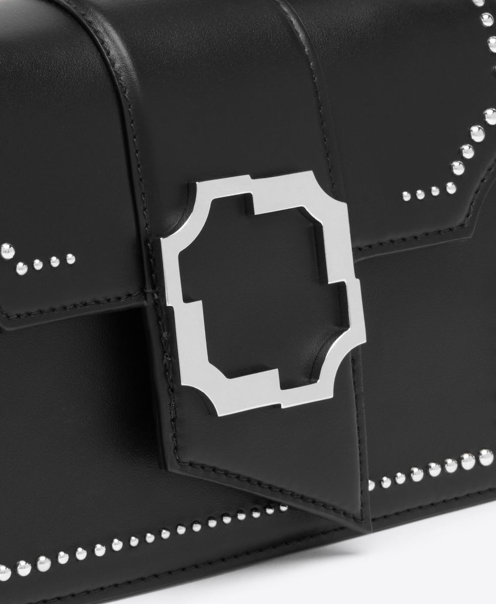 Exclusive Audrey Black Studded Mini Handbag Malone Souliers