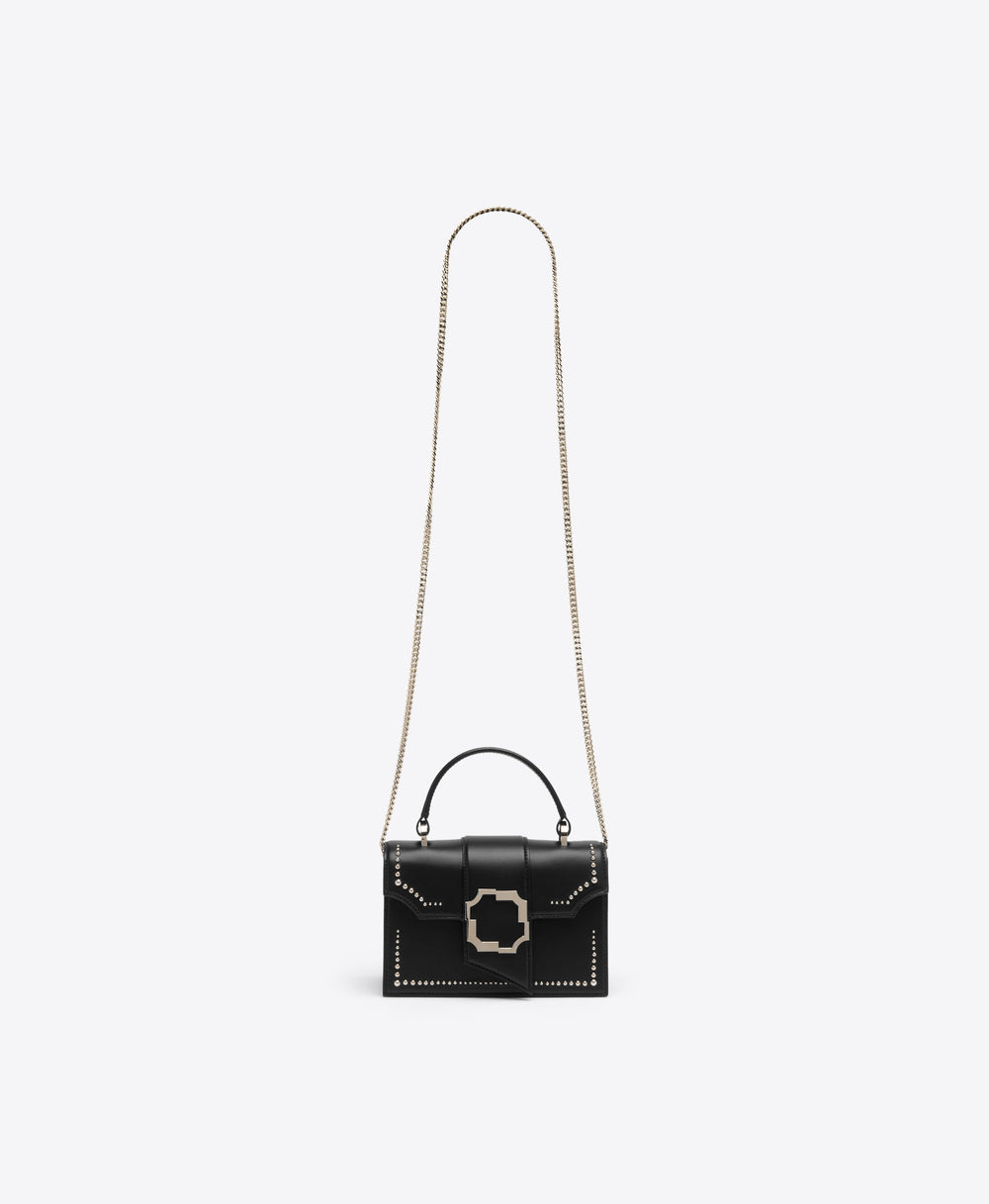 Exclusive Audrey Black Studded Mini Handbag Malone Souliers
