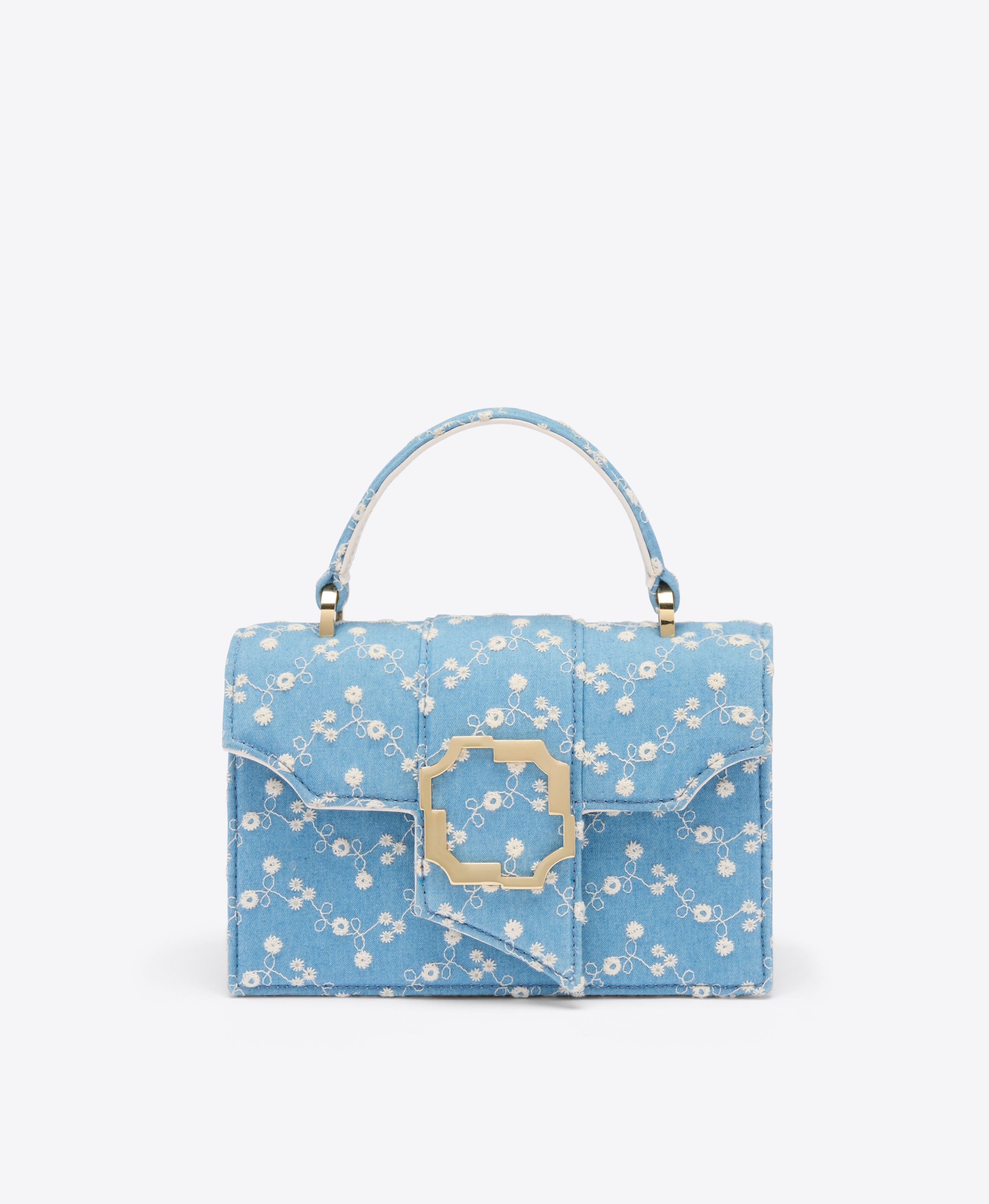 Audrey Floral Denim Mini Handbag | Malone Souliers