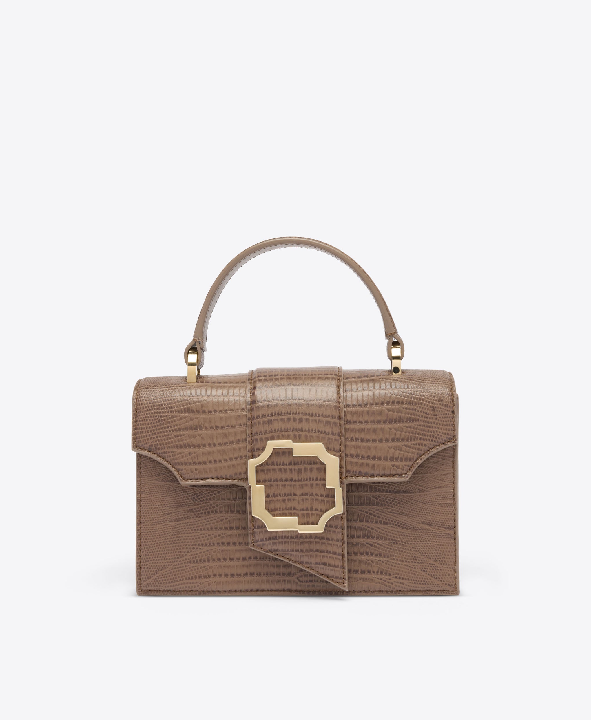 Audrey Taupe Leather Mini Handbag Malone Souliers