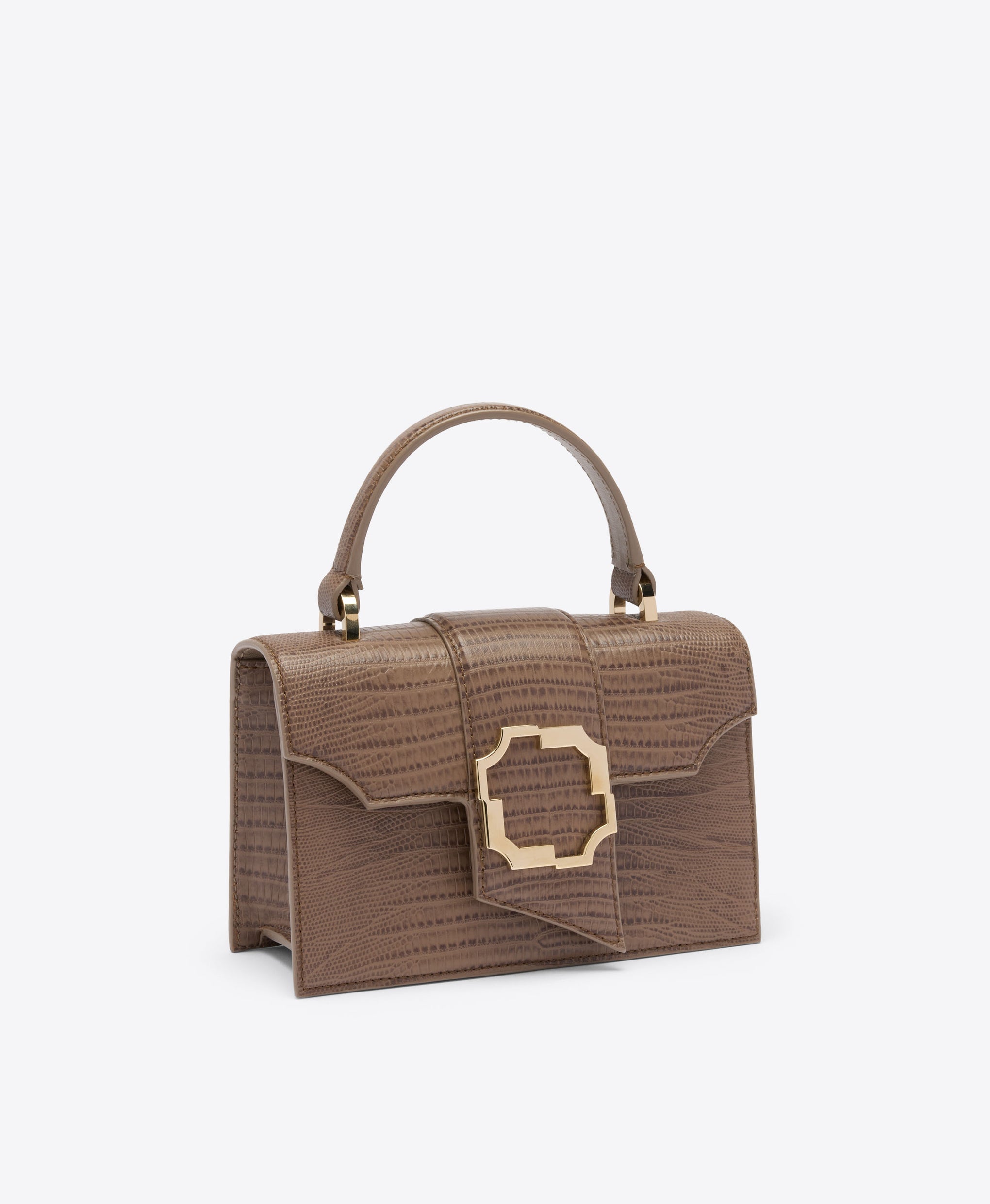 Audrey Taupe Leather Mini Handbag Malone Souliers