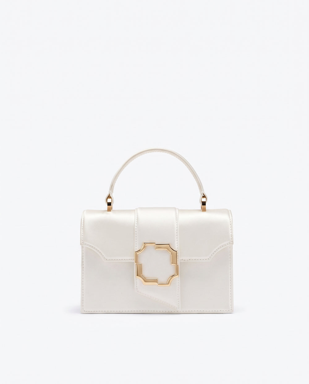 Malone Souliers Audrey Mini Bag in White Satin