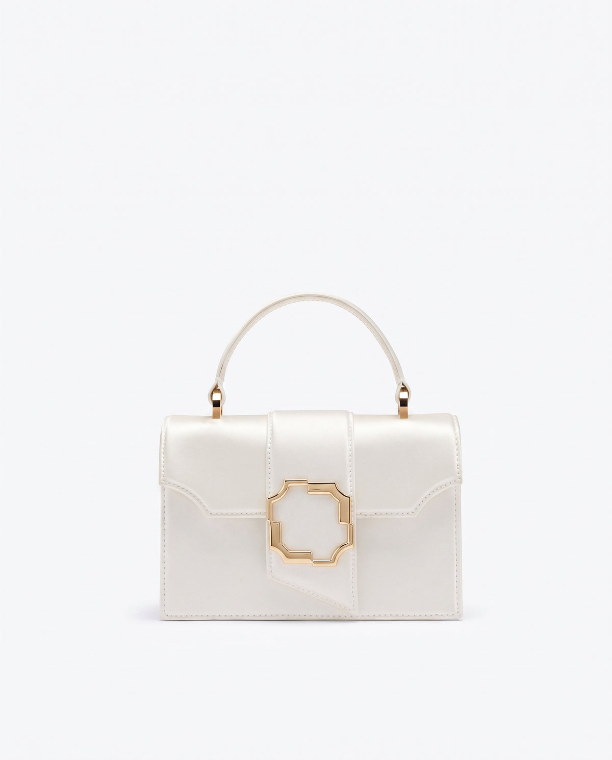 Malone Souliers Audrey Mini Bag in White Satin