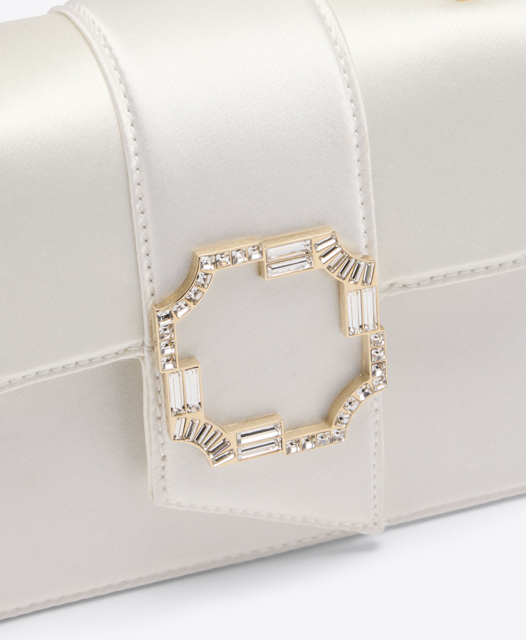 Malone Souliers Audrey Mini Bag in White Satin