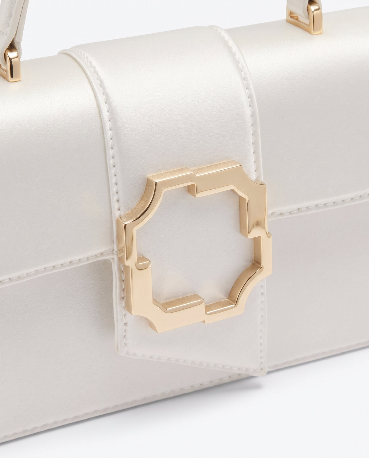 Malone Souliers Audrey Mini Bag in White Satin