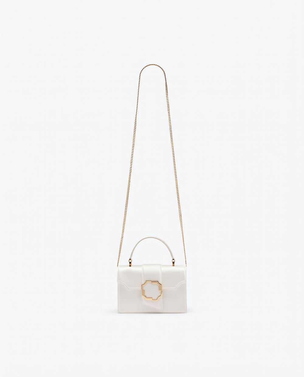 Malone Souliers Audrey Mini Bag in White Satin