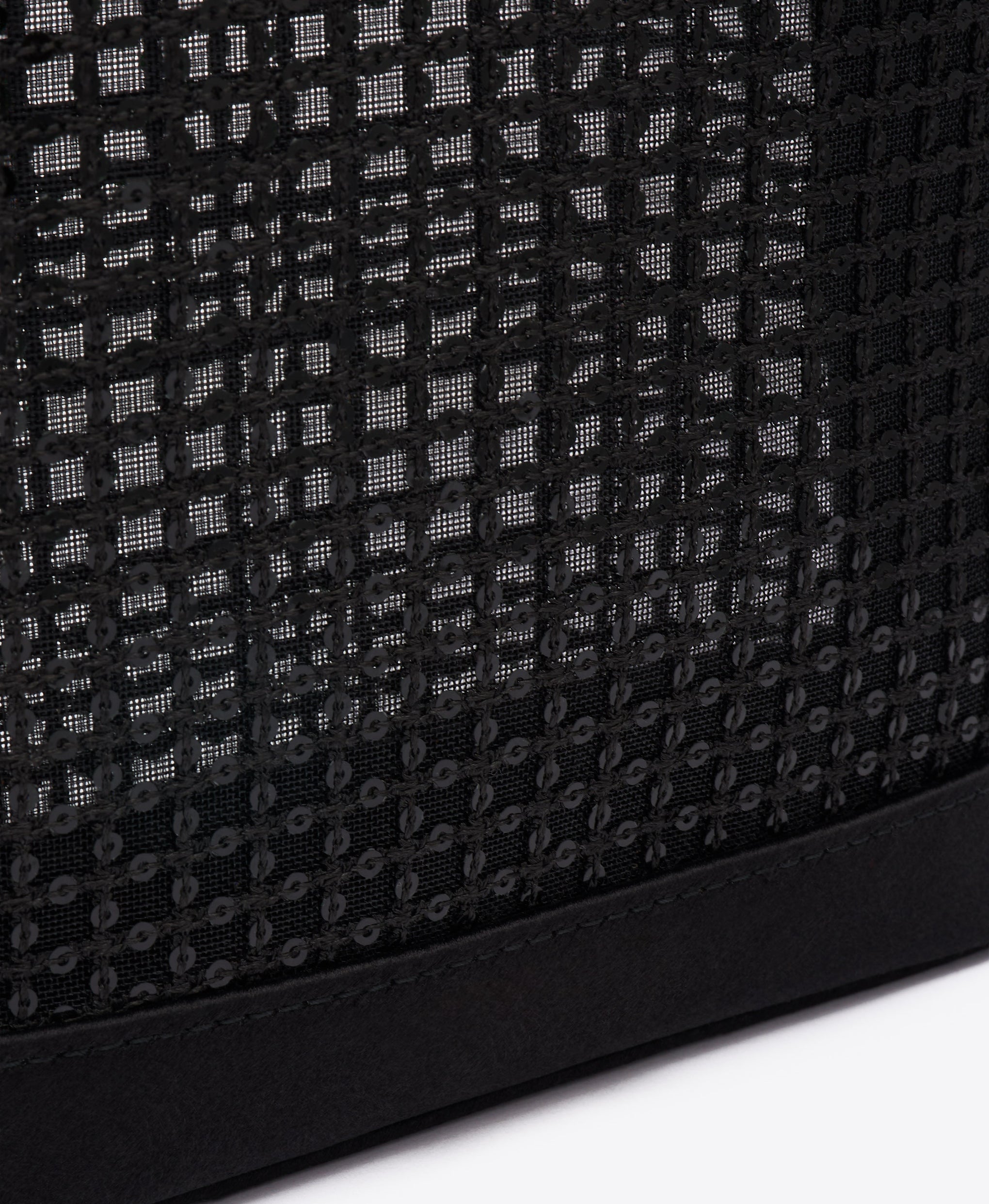 Aura Black Sequin Mesh Mini Tote Bag Malone Souliers