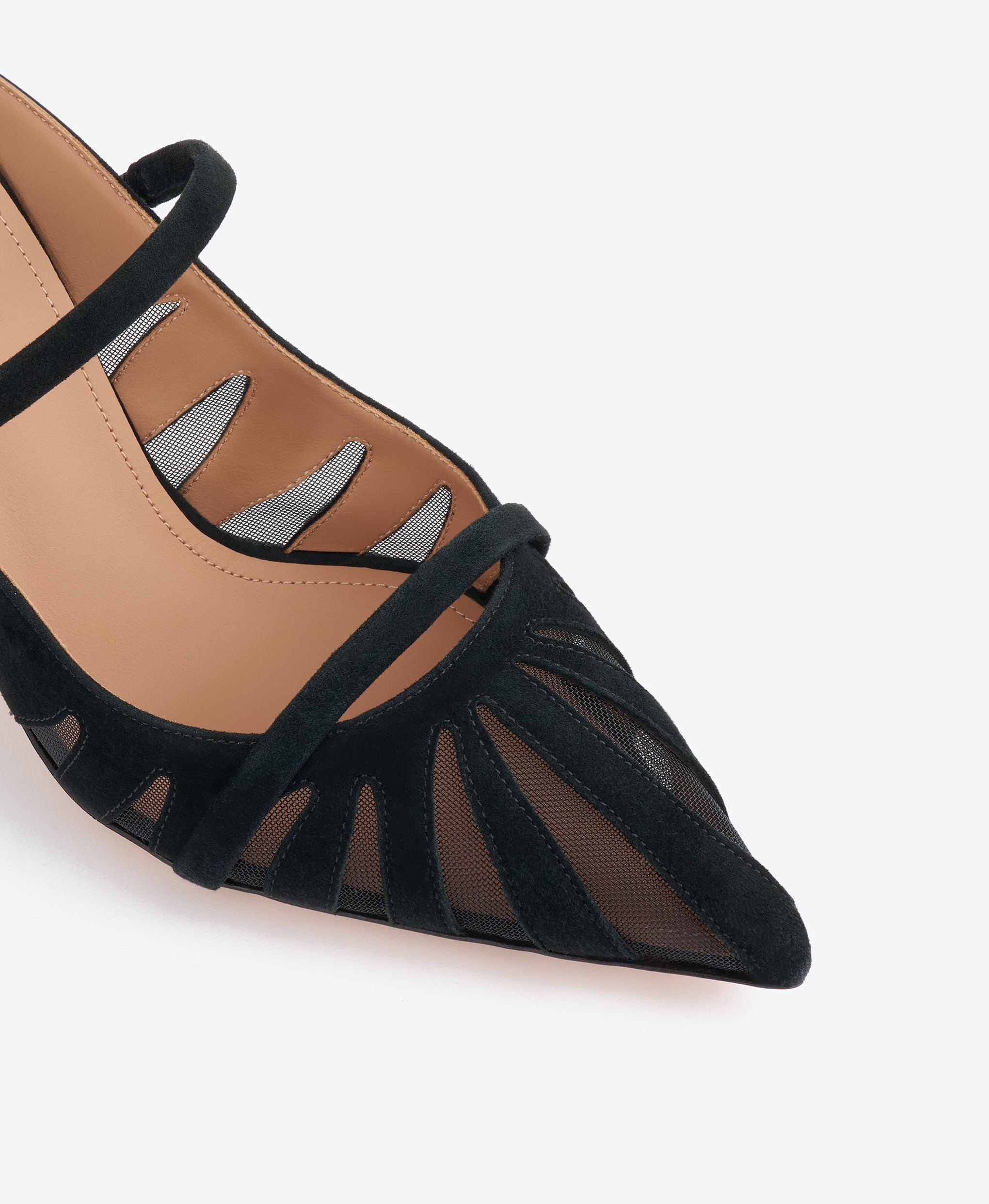 Aurora 70 Black Suede Mules