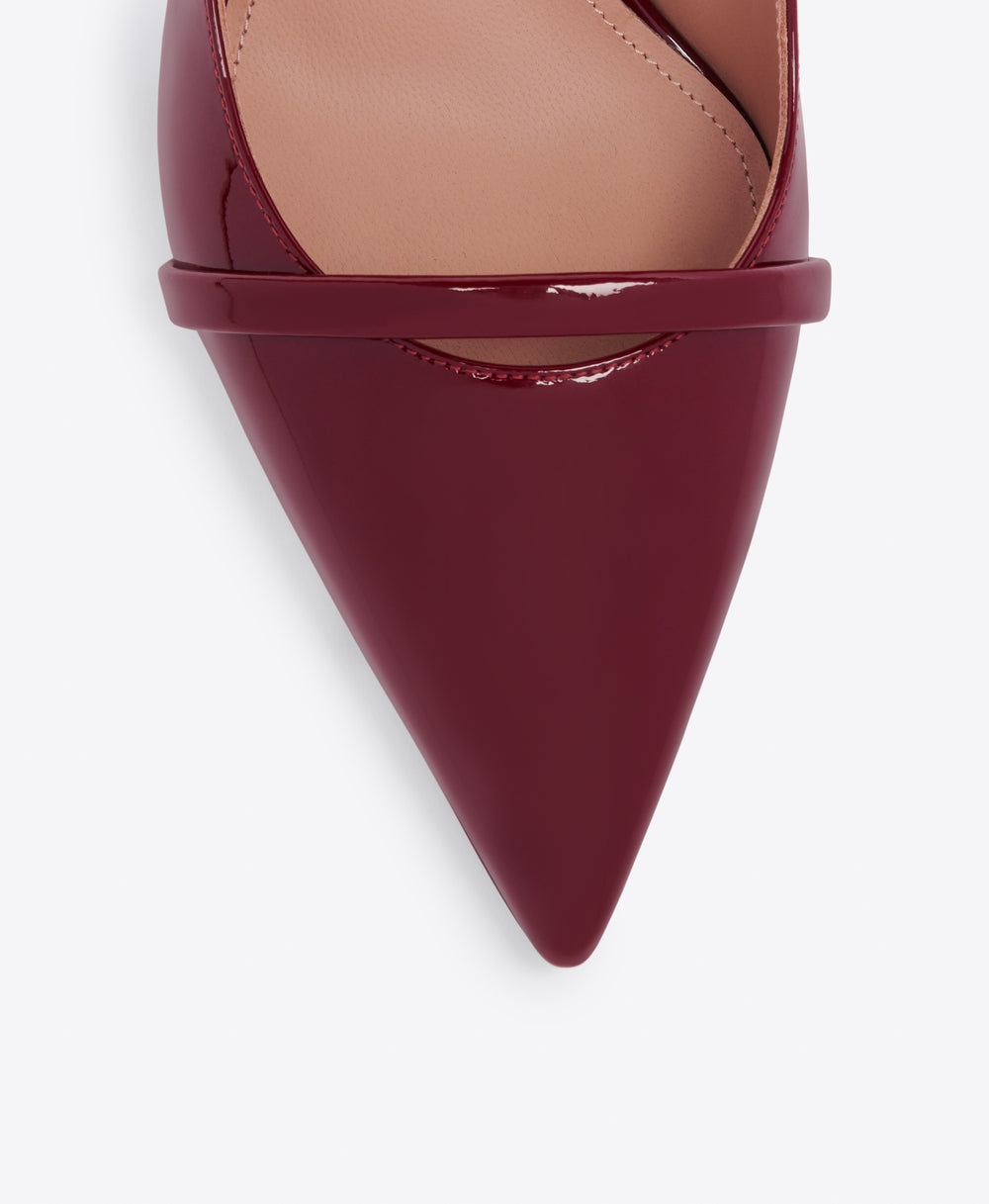 Aurora 70 Bordeaux Patent Leather Mules Malone Souliers