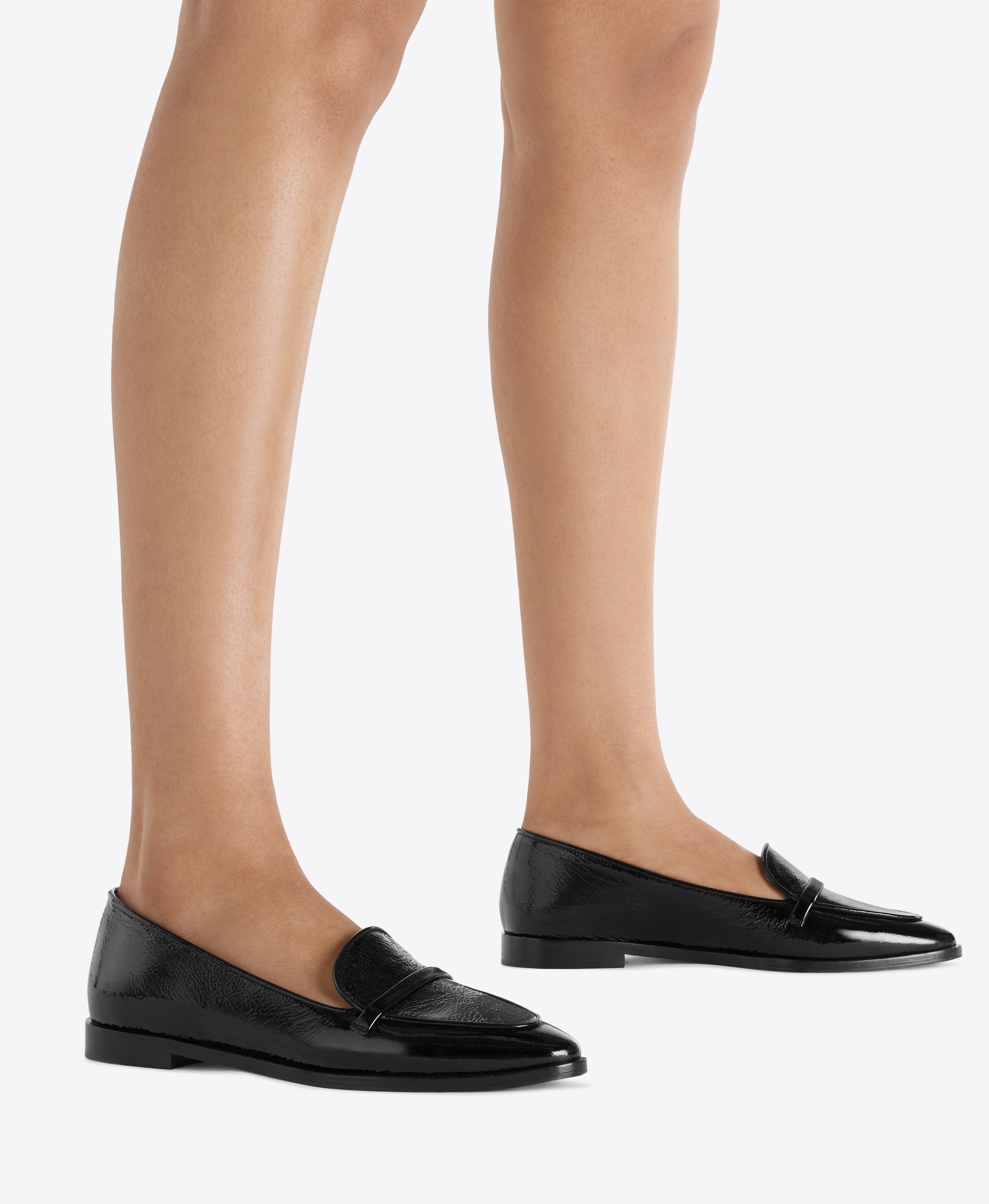 Barry Black Naplak Patent Leather Loafers | Malone Souliers