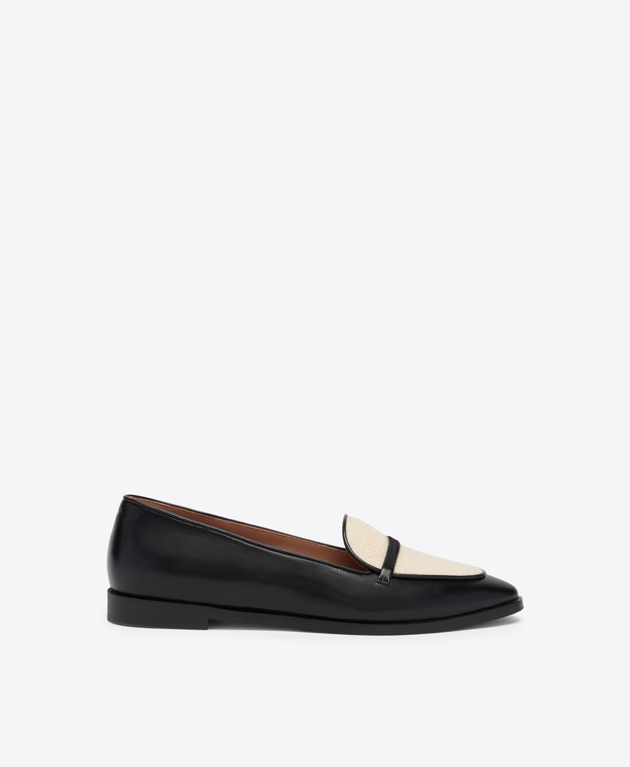 Barry Black & Cream Leather Loafers Malone Souliers