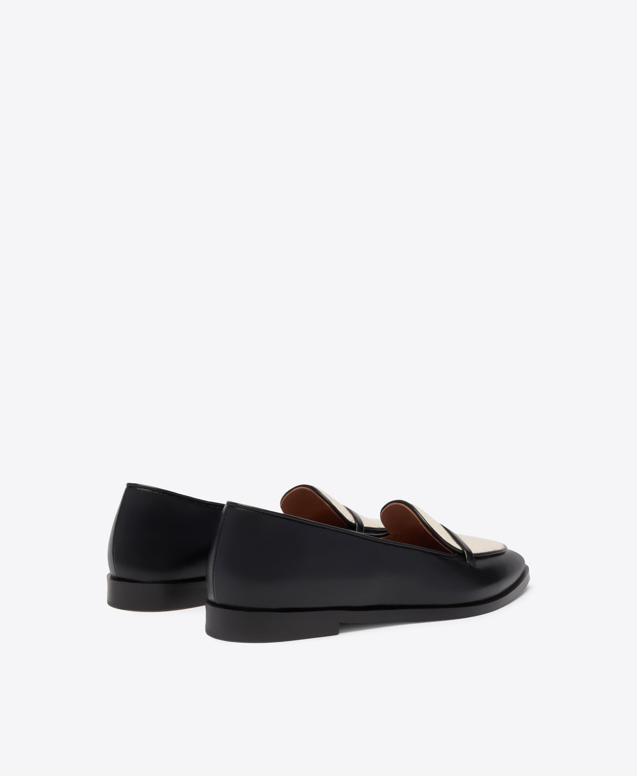 Barry Black & Cream Leather Loafers Malone Souliers