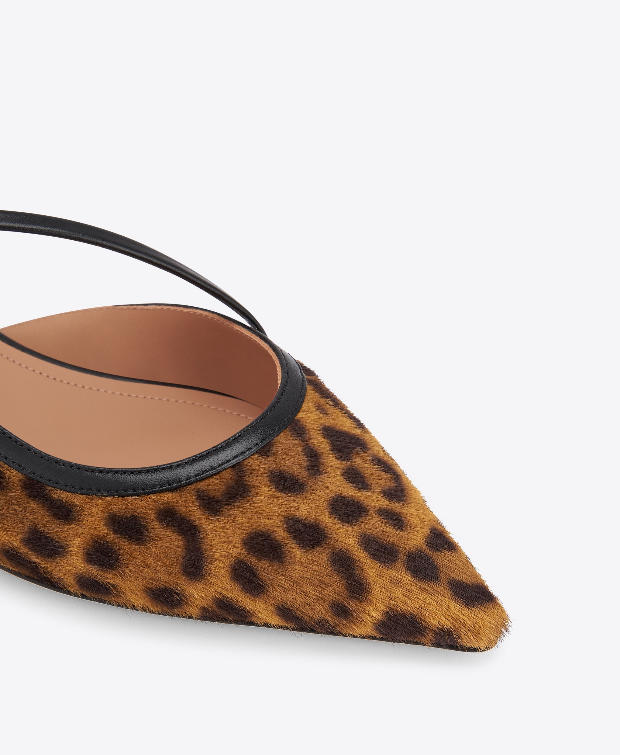 Bettina Leopard-print Calf Hair Flat Pumps