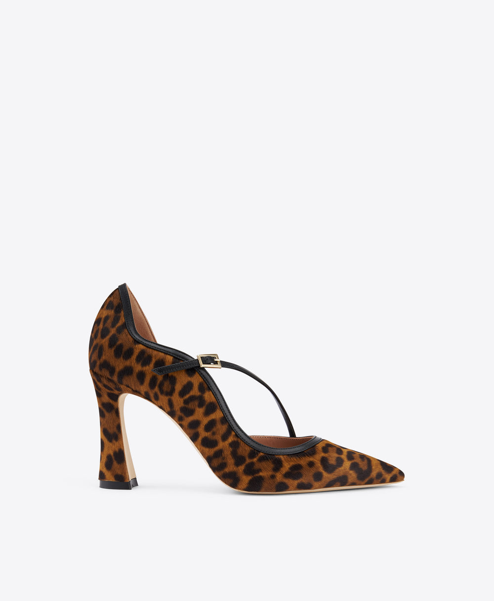 Bettina 90 Leopard-print Calf Hair Pumps