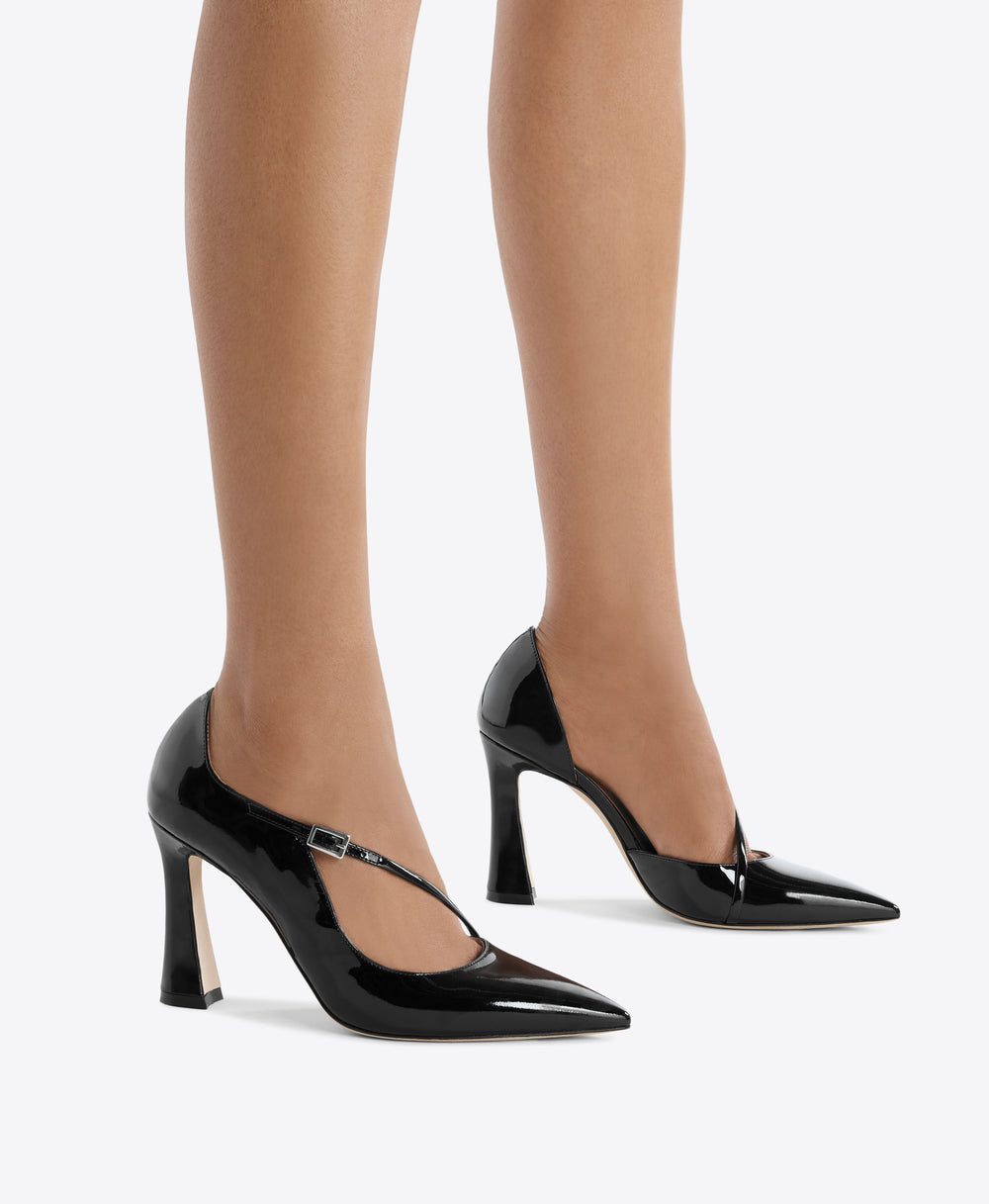 Bettina 90 Black Patent Leather Pumps Malone Souliers