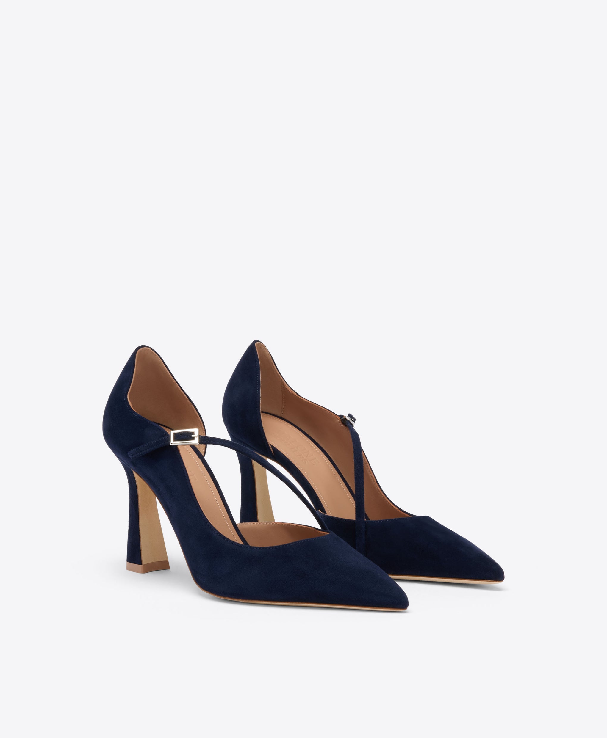 Bettina 90 Navy Suede Pumps Malone Souliers