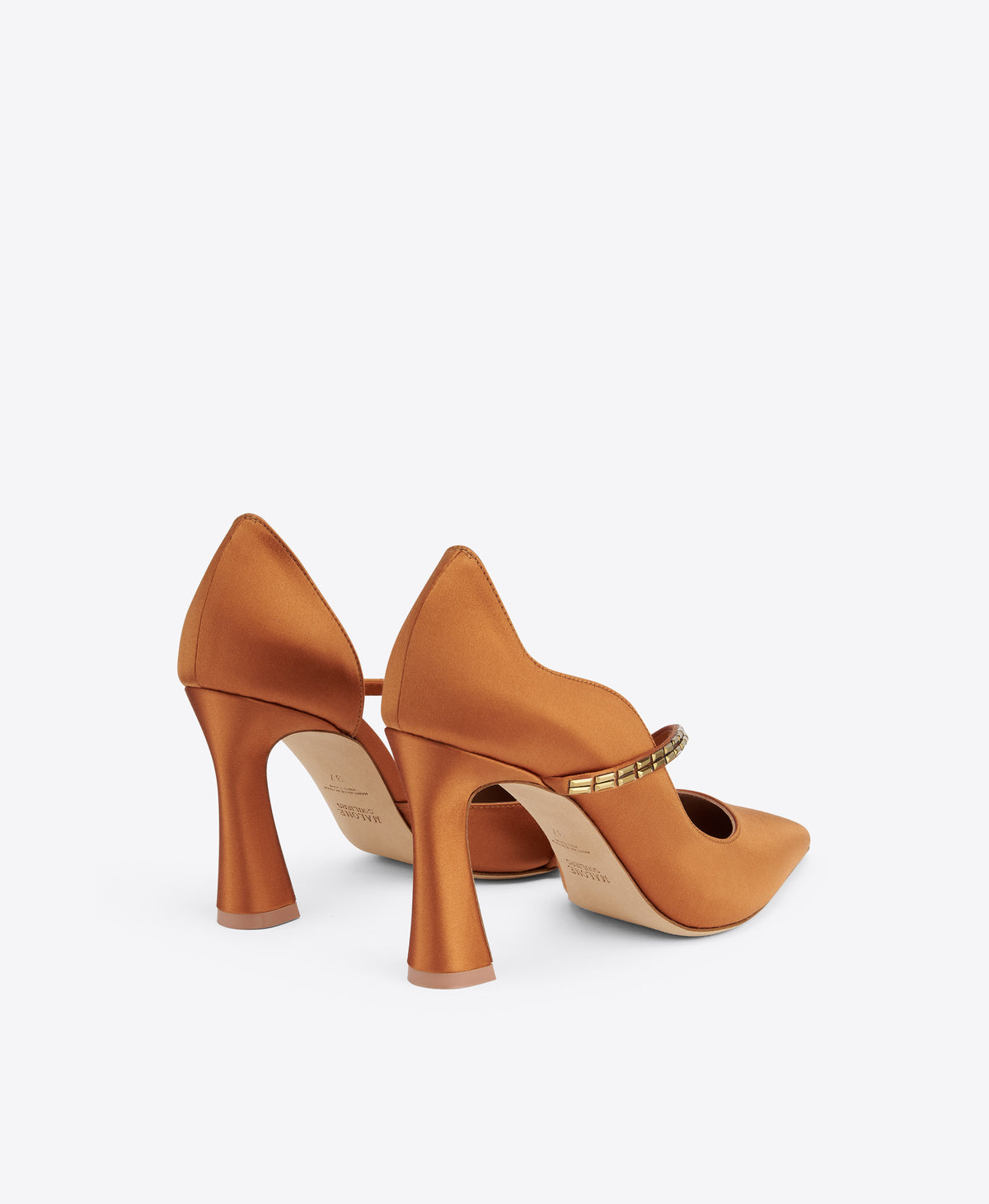 Bettina 90 Bronze Crystal-Embellished Satin Pumps Malone Souliers