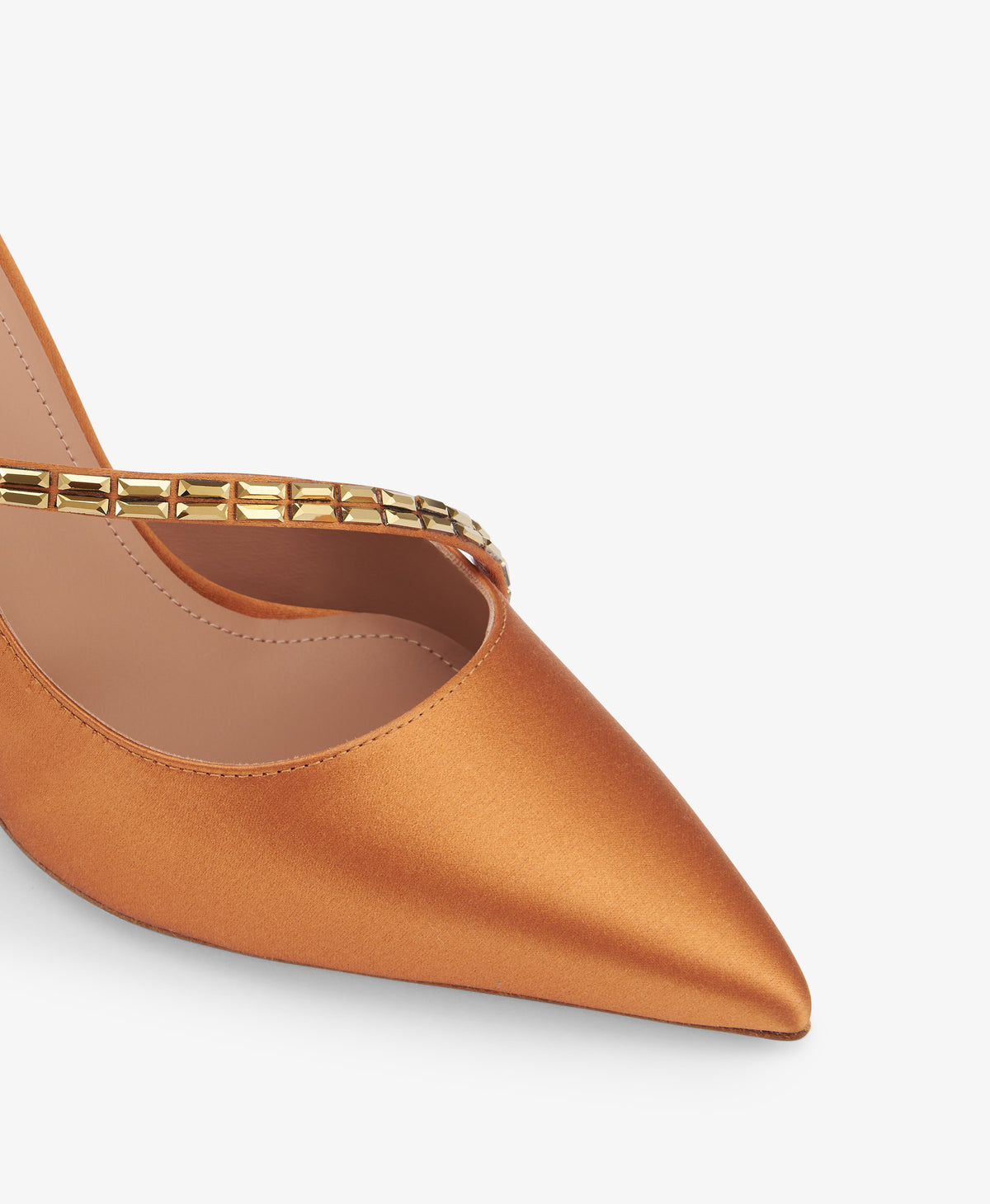Bettina 90 Bronze Crystal-Embellished Satin Pumps Malone Souliers