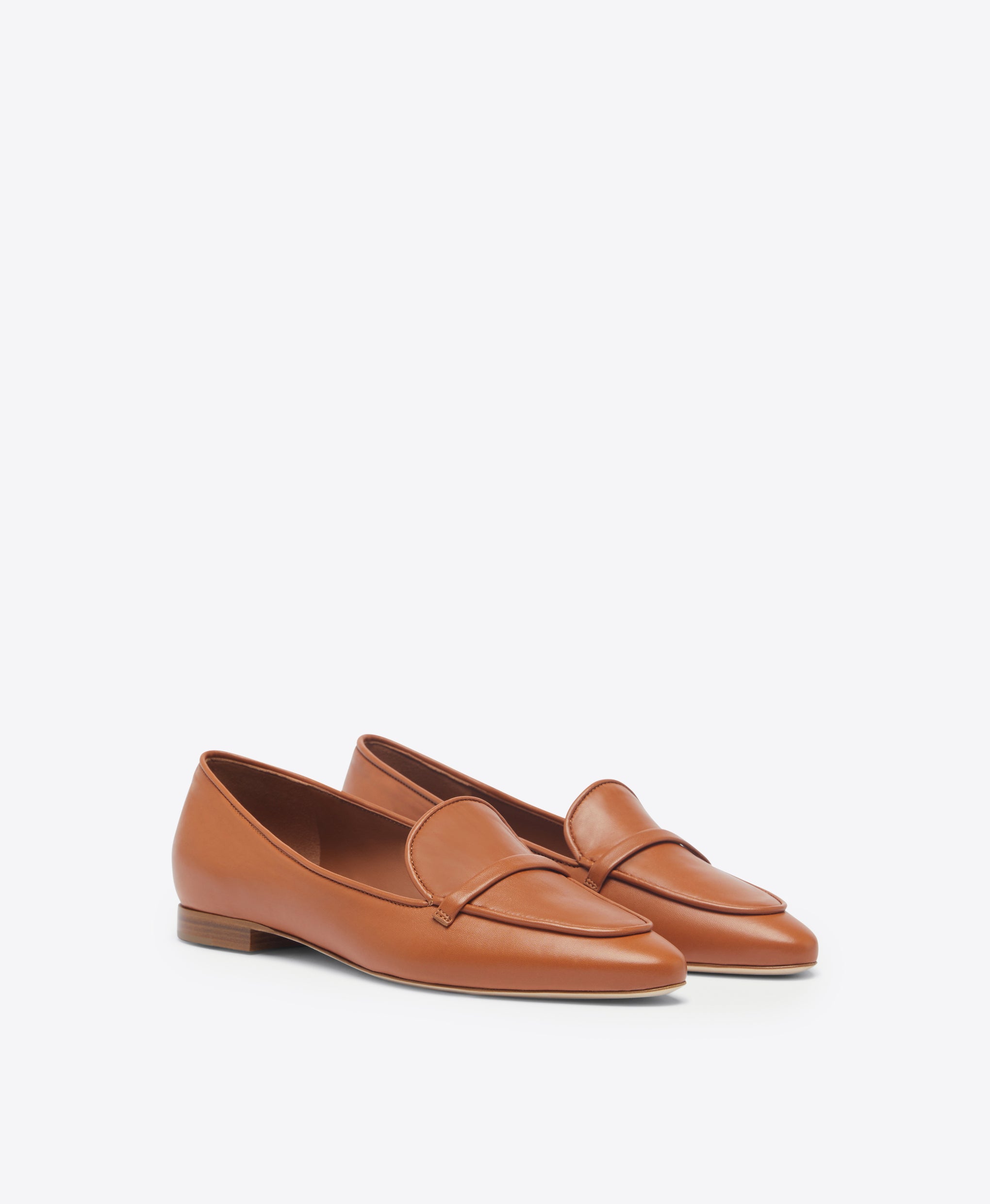 Malone Souliers Bruni Brown Leather Flat Loafers