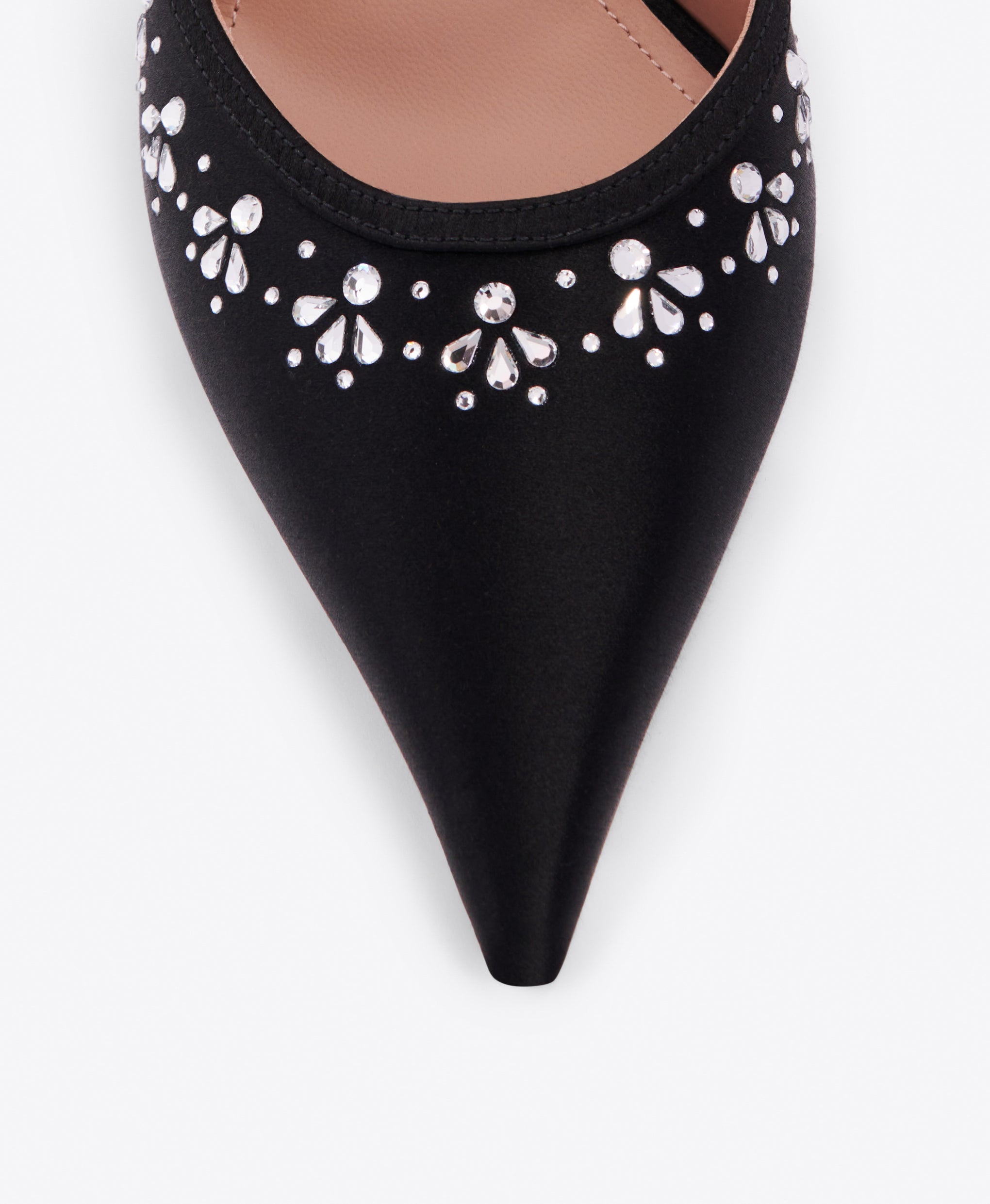 Cassie 90 Black Satin Heeled Mules Malone Souliers