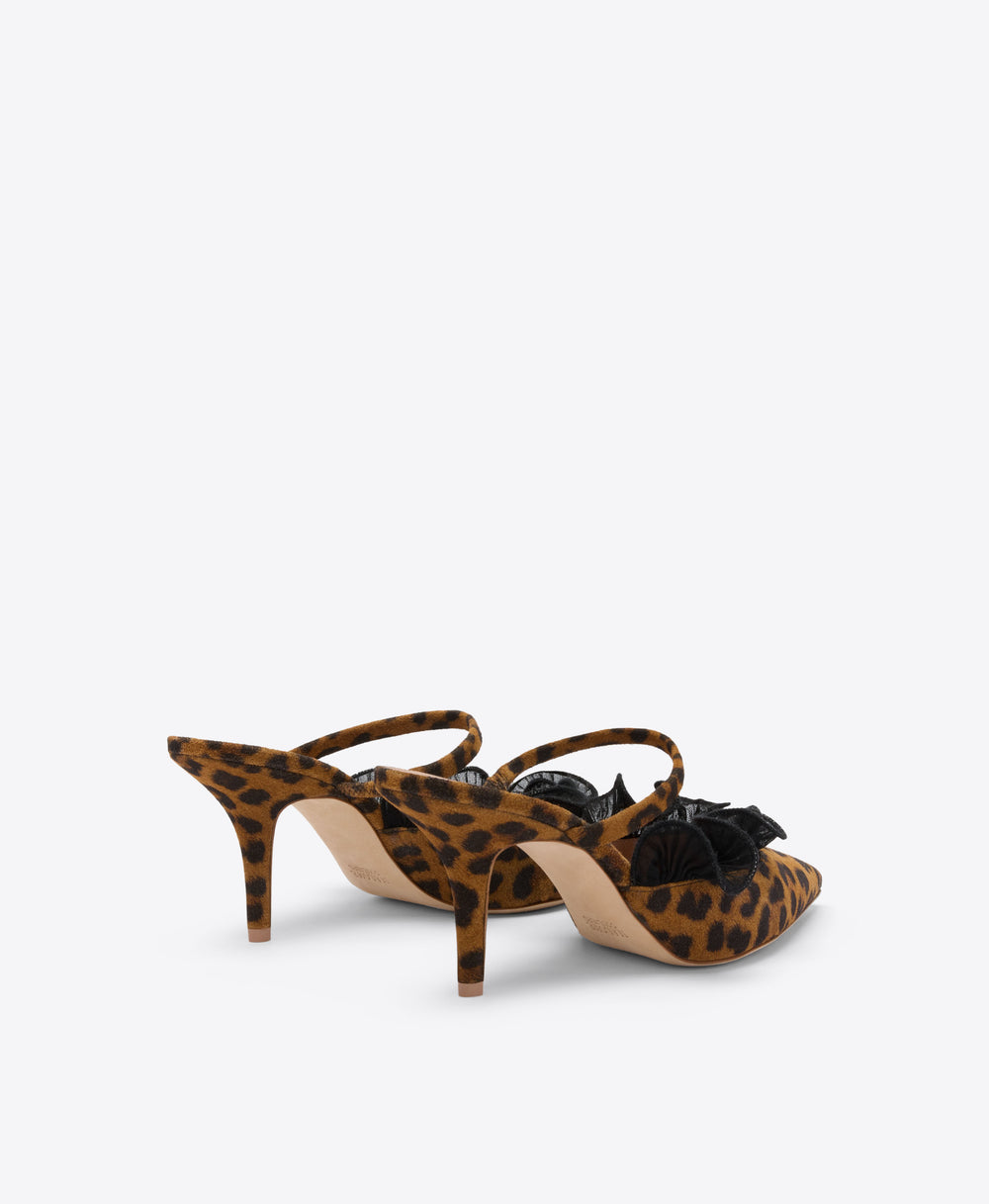 Cecile 70 Leopard Suede Mules  Malone Souliers