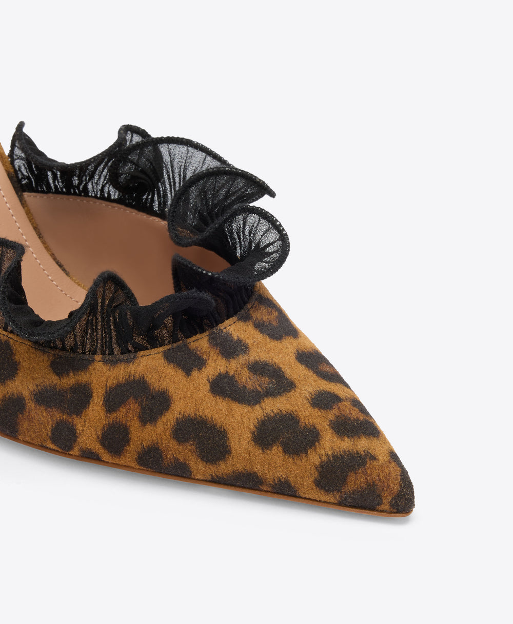 Cecile 70 Leopard Suede Mules  Malone Souliers