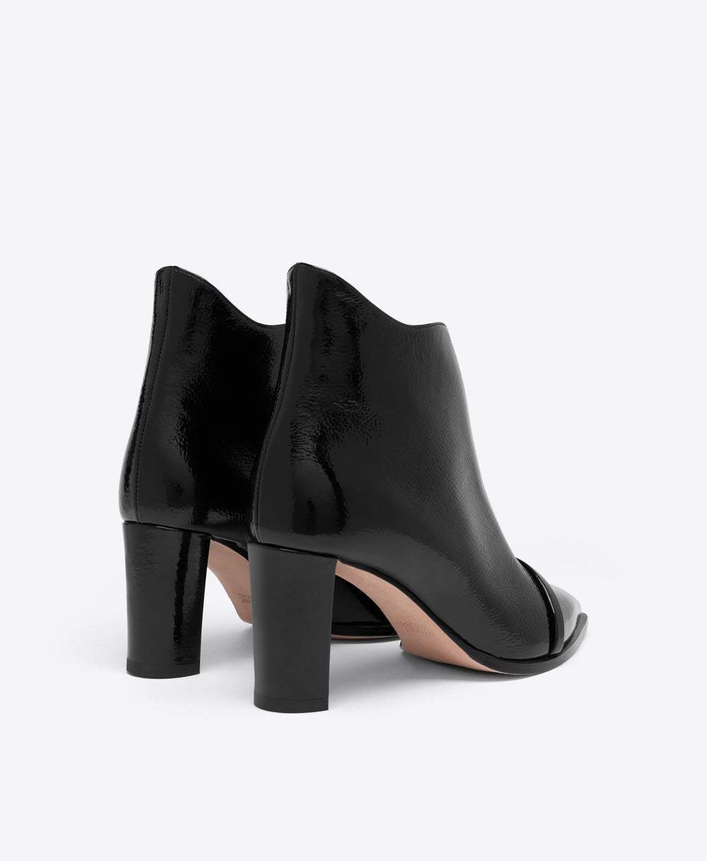 Clara 70 Black Naplak Patent Leather Ankle Boots Malone Souliers