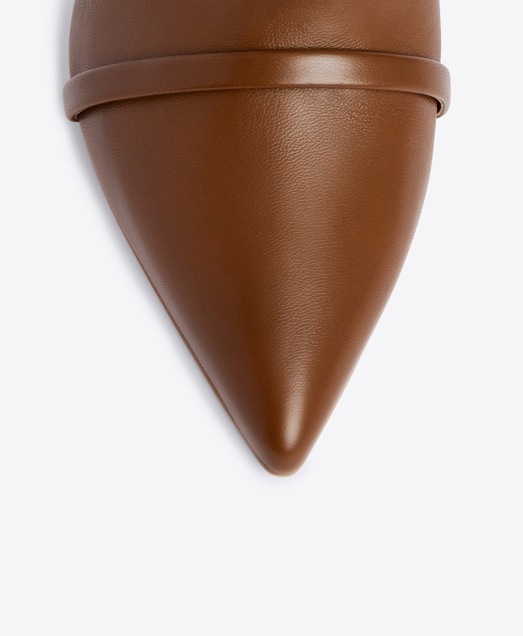 Dark Brown Leather Pointed Toe Stiletto Bootie with Deep V-cut | Malone Souliers