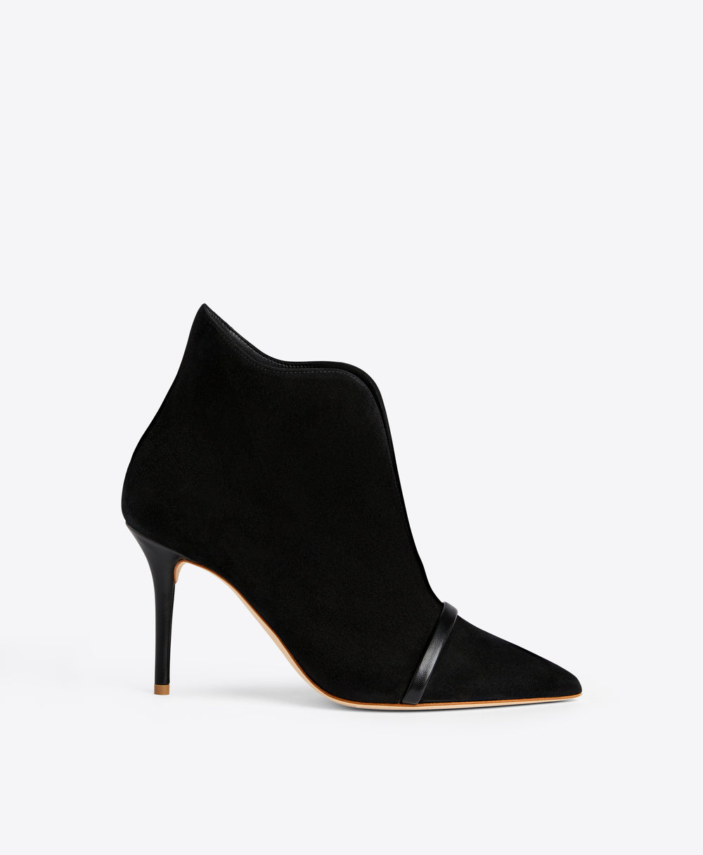 Malone Souliers Cora 85 Black Suede Ankle Boots